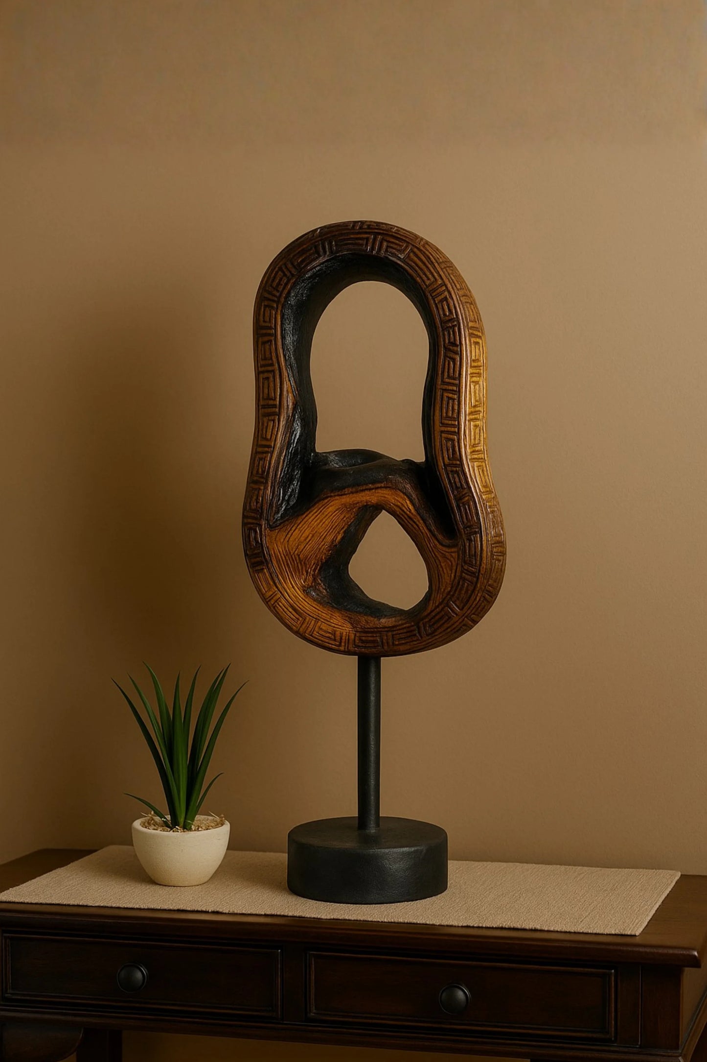 Antique Teak Root Decor with Stand