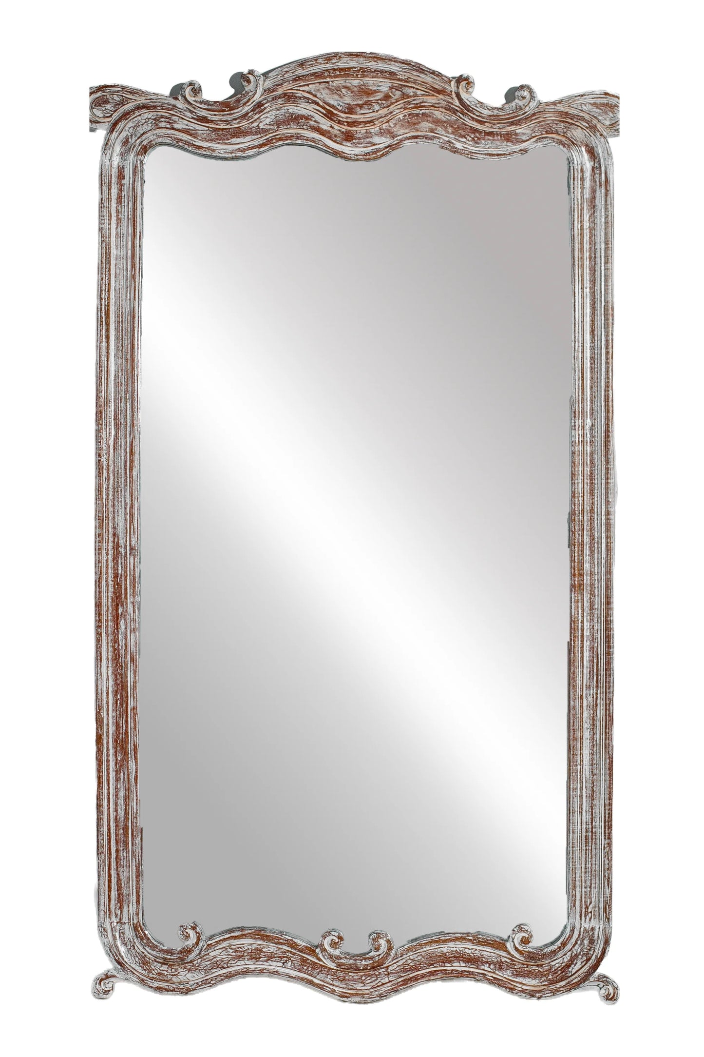 Colonial Style Standing Hand Carved Wooden Mirror Frame - Style 9