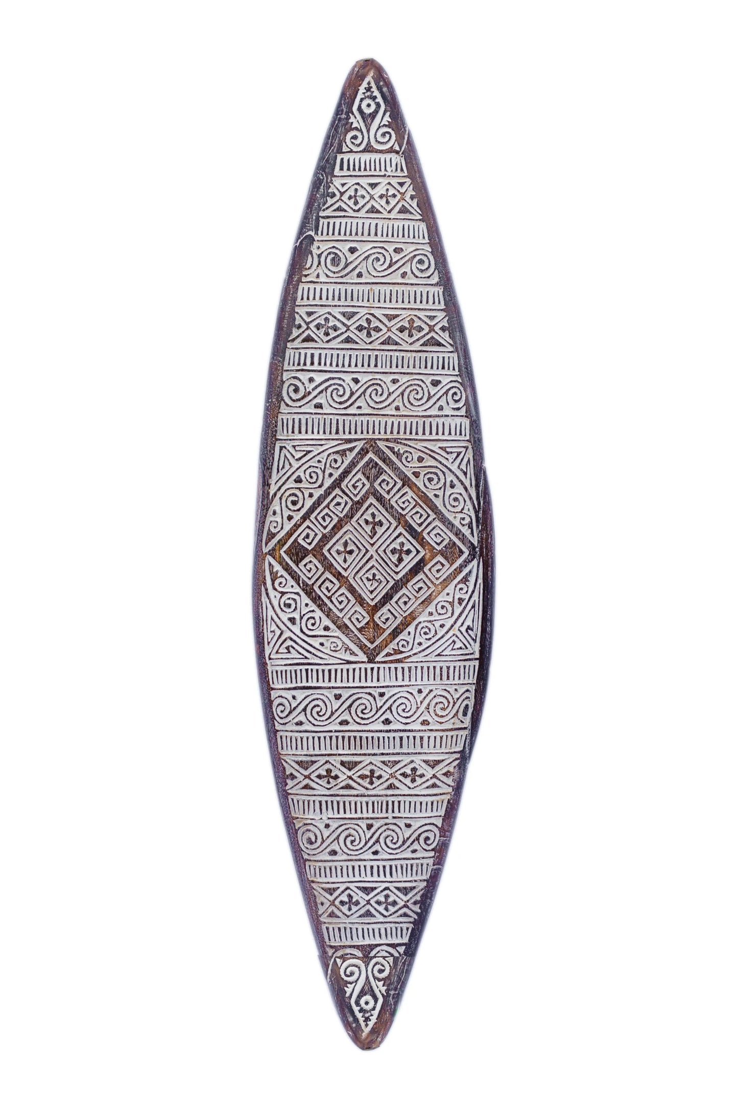 Tribal Carved Surfboard Wall Decor - Style 5