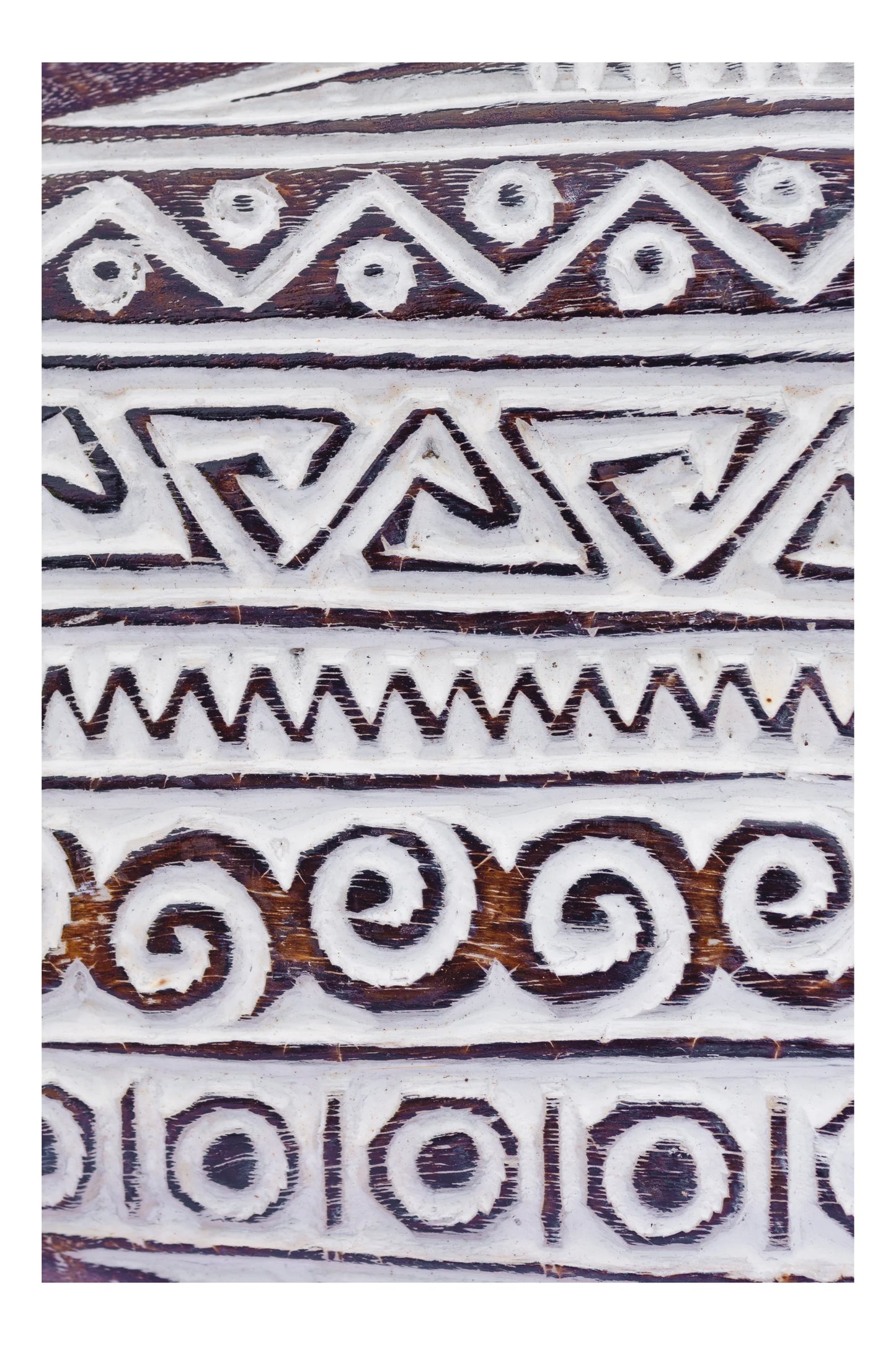Tribal Carved Surfboard Wall Decor - Style 8