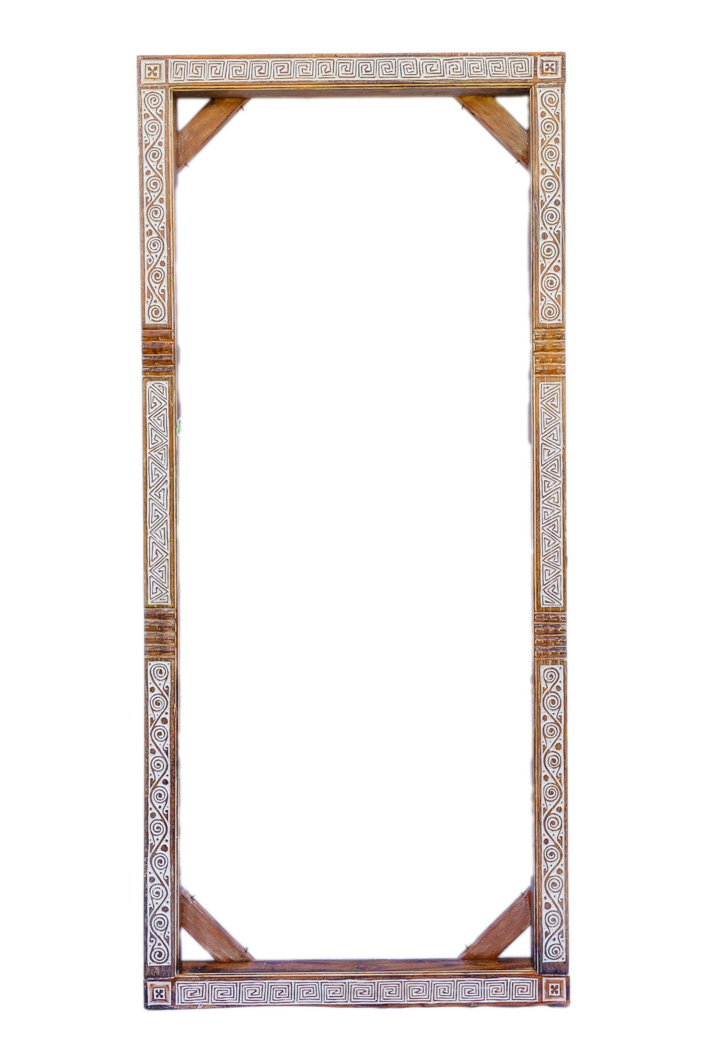 Tribal Hand Carved Wooden Mirror Frame Or Entrance Door Frame - Style 1