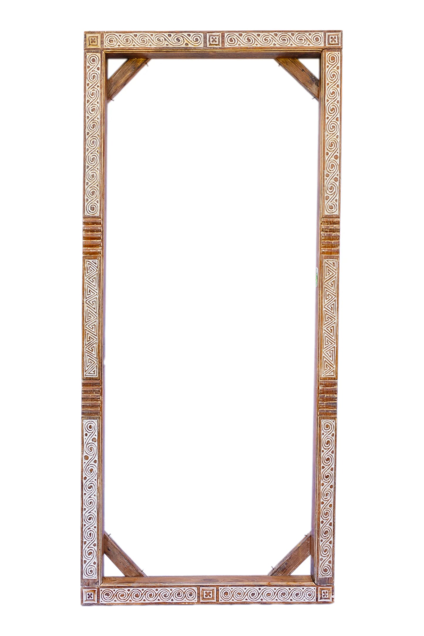 Tribal Hand Carved Wooden Mirror Frame Or Entrance Door Frame - Style 2