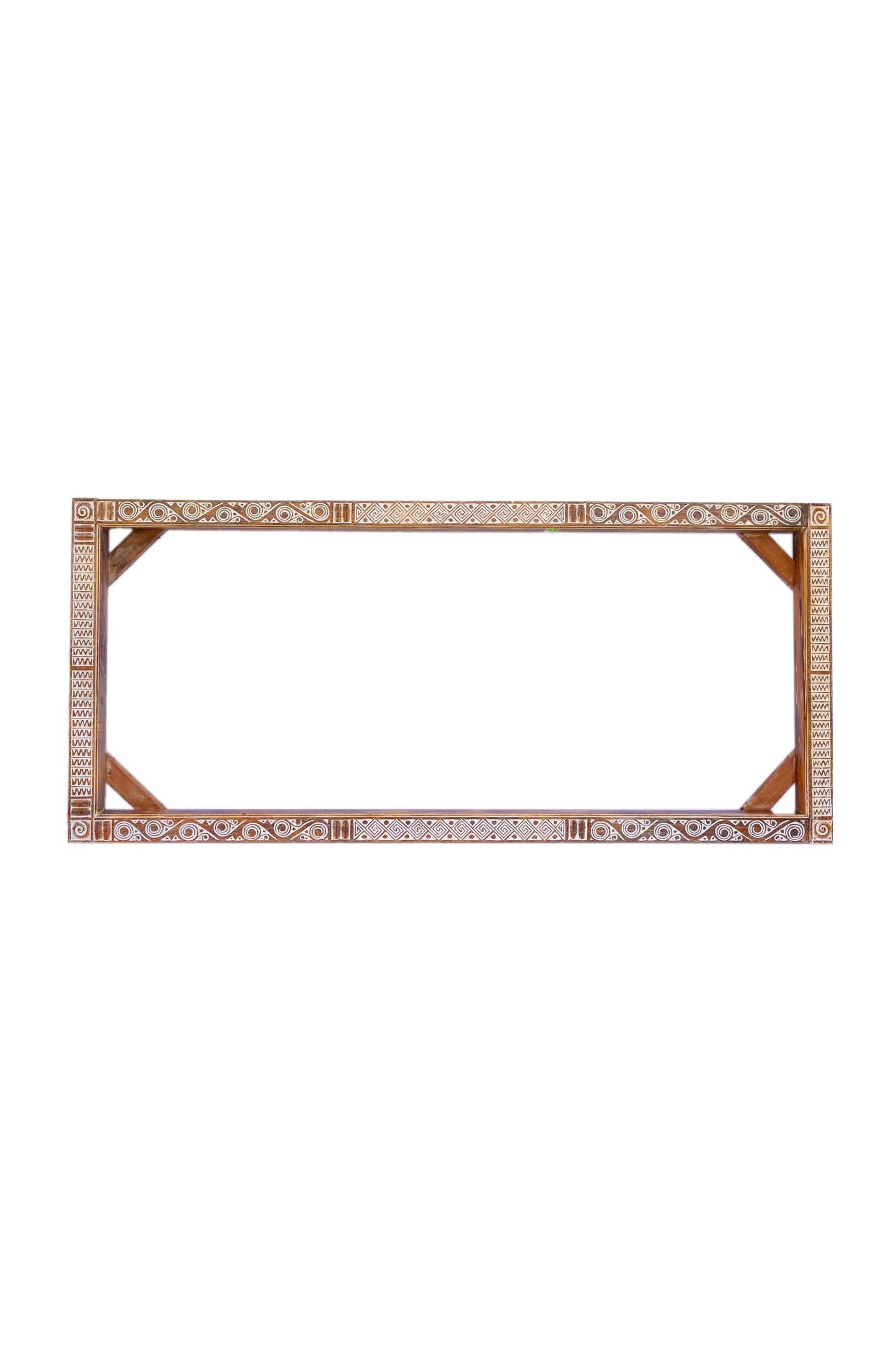 Tribal Hand Carved Wooden Mirror Frame Or Entrance Door Frame - Style 3