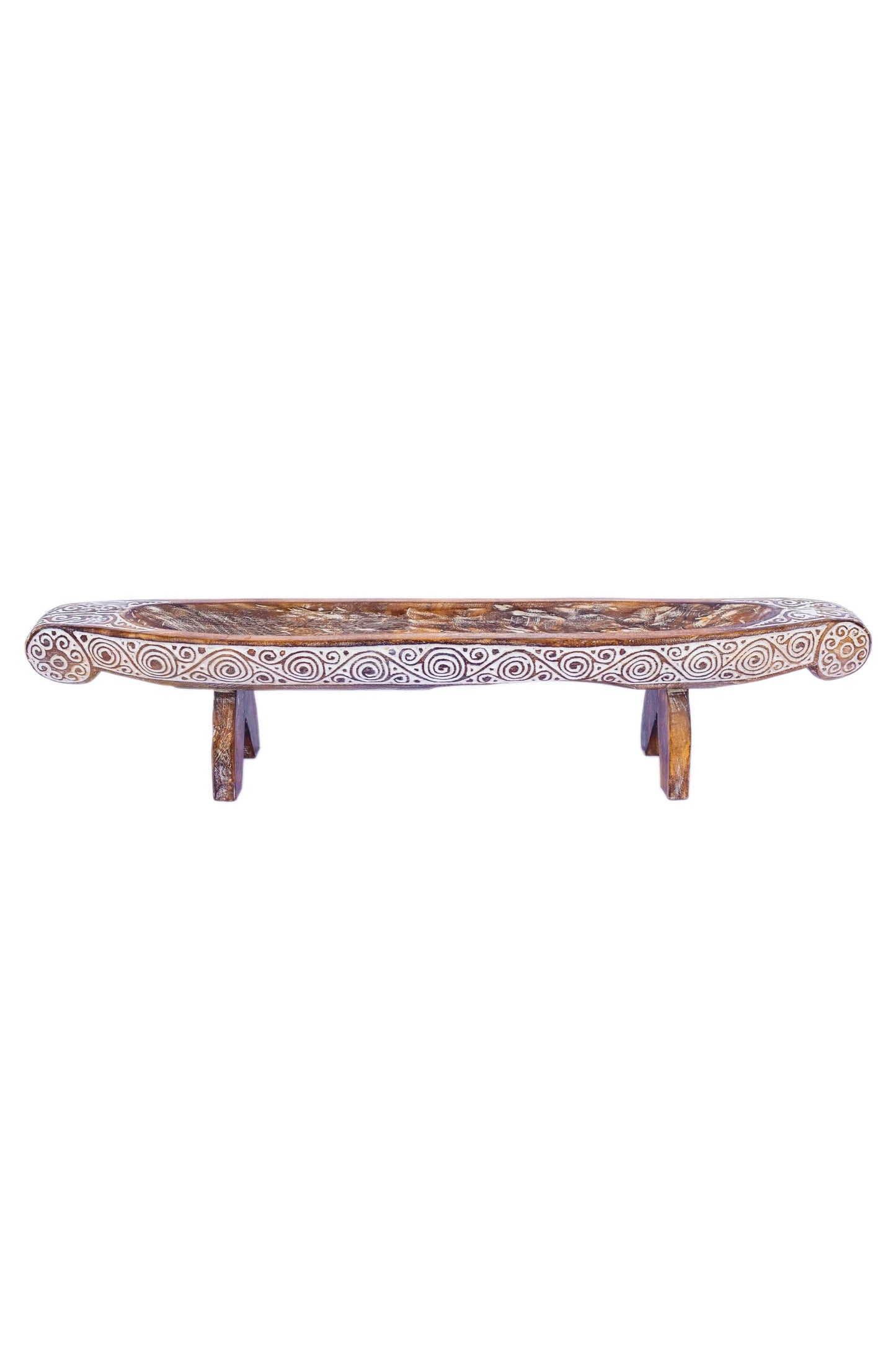 Tribal Hand Carved Wooden Boat - Large - Style 1