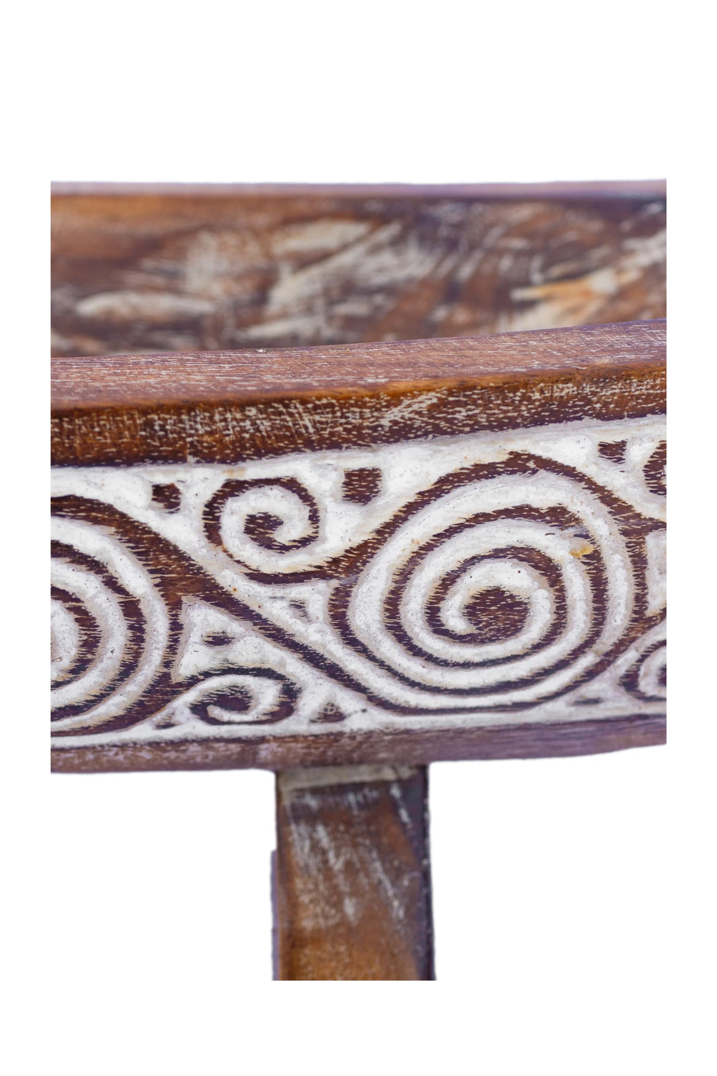 Tribal Hand Carved Wooden Boat - Large - Style 1