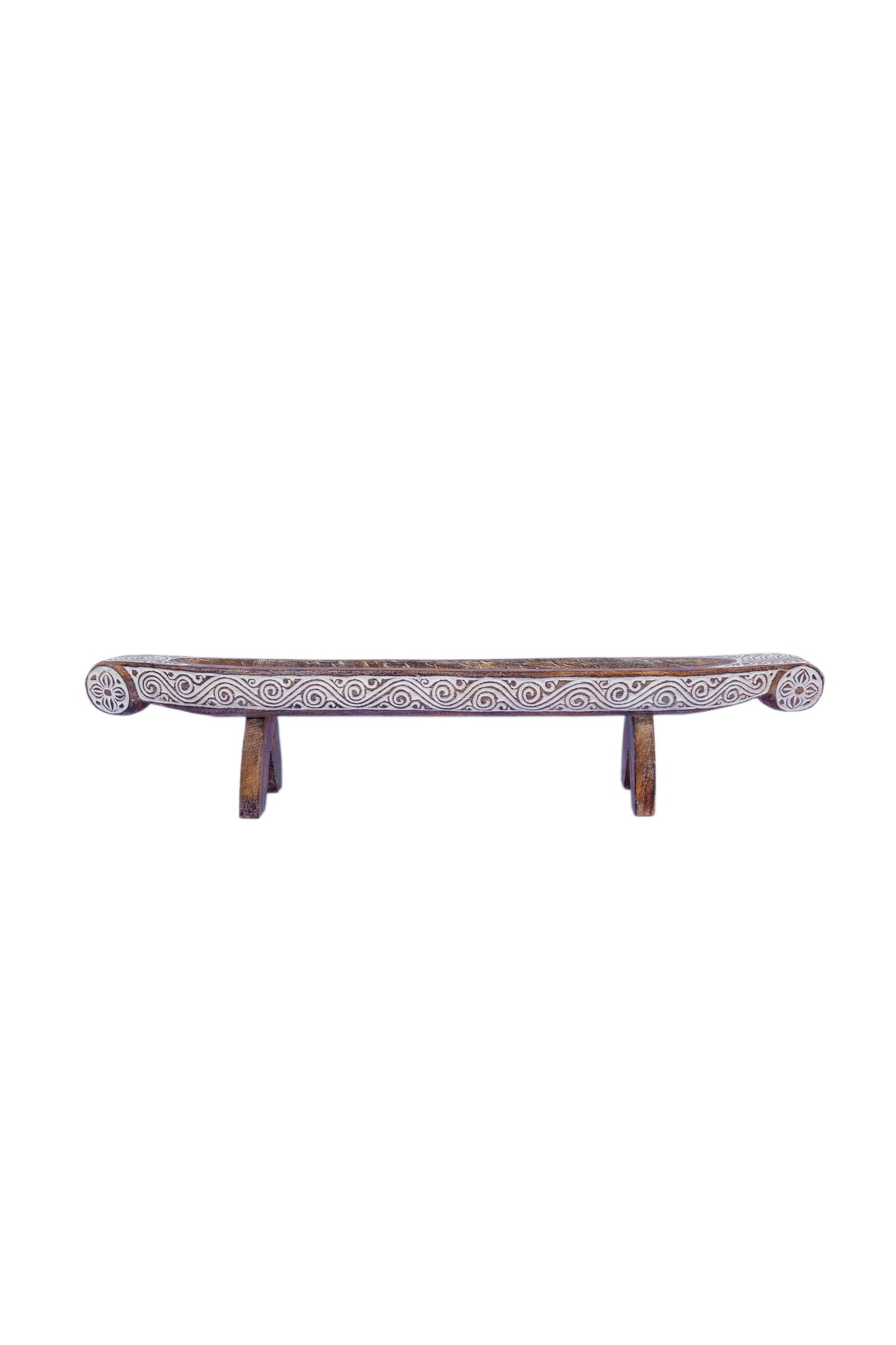 Tribal Hand Carved Wooden Boat - Large - Style 3