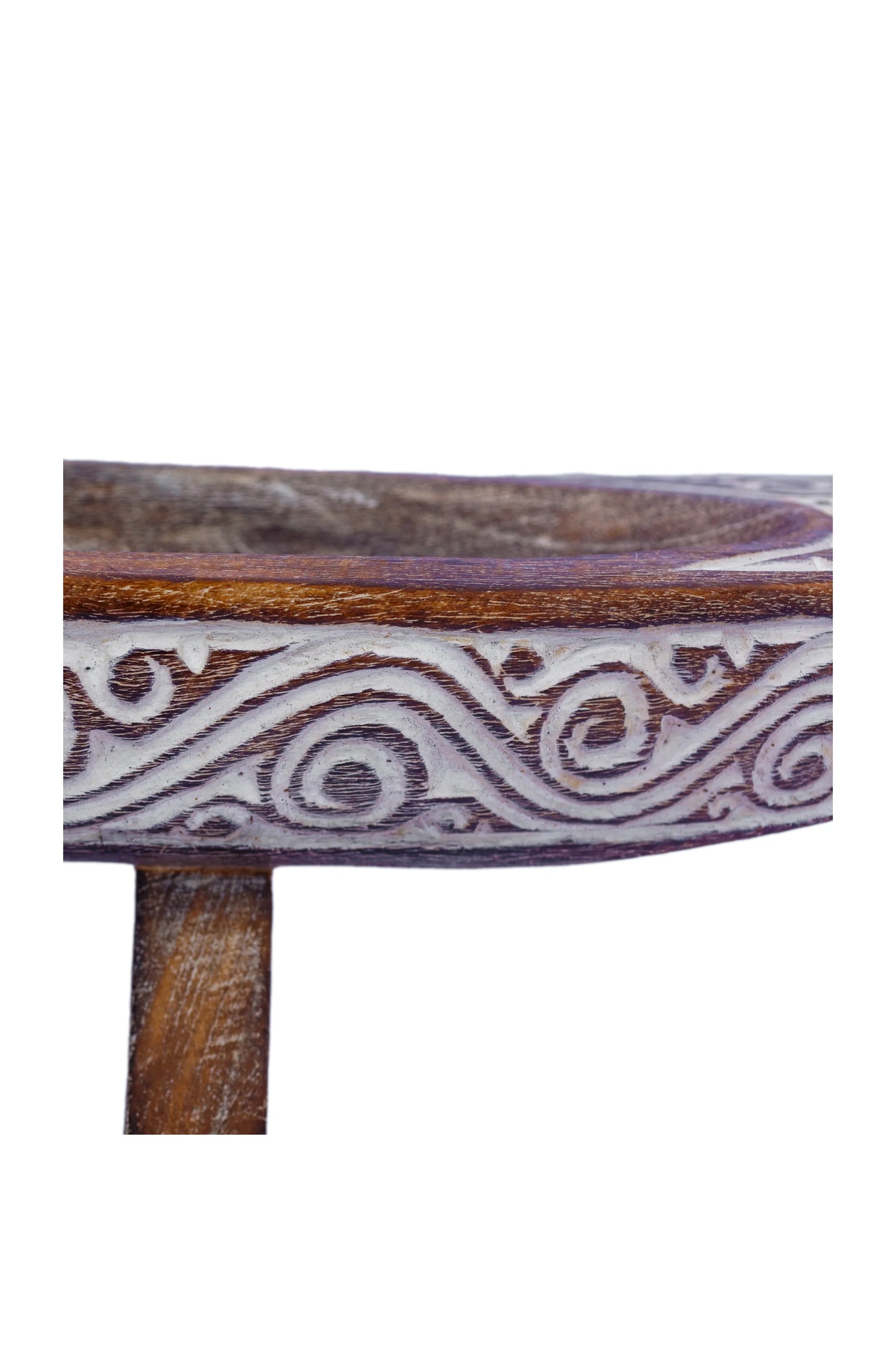 Tribal Hand Carved Wooden Boat - Large - Style 3