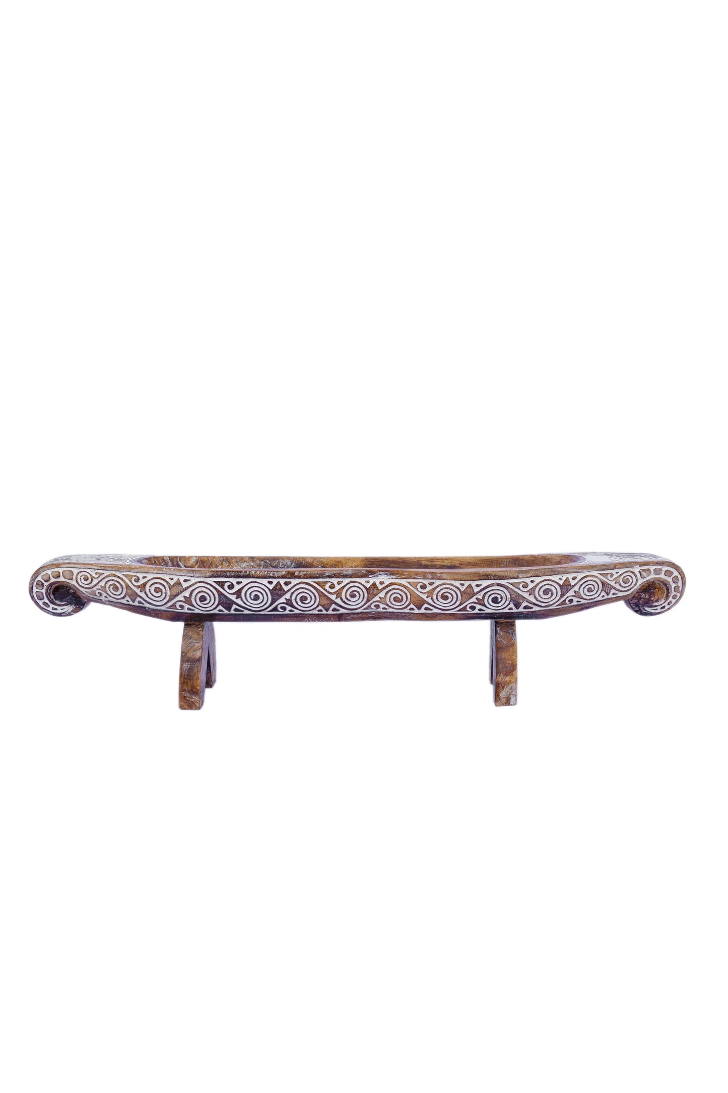 Tribal Hand Carved Wooden Boat - Large - Style 4