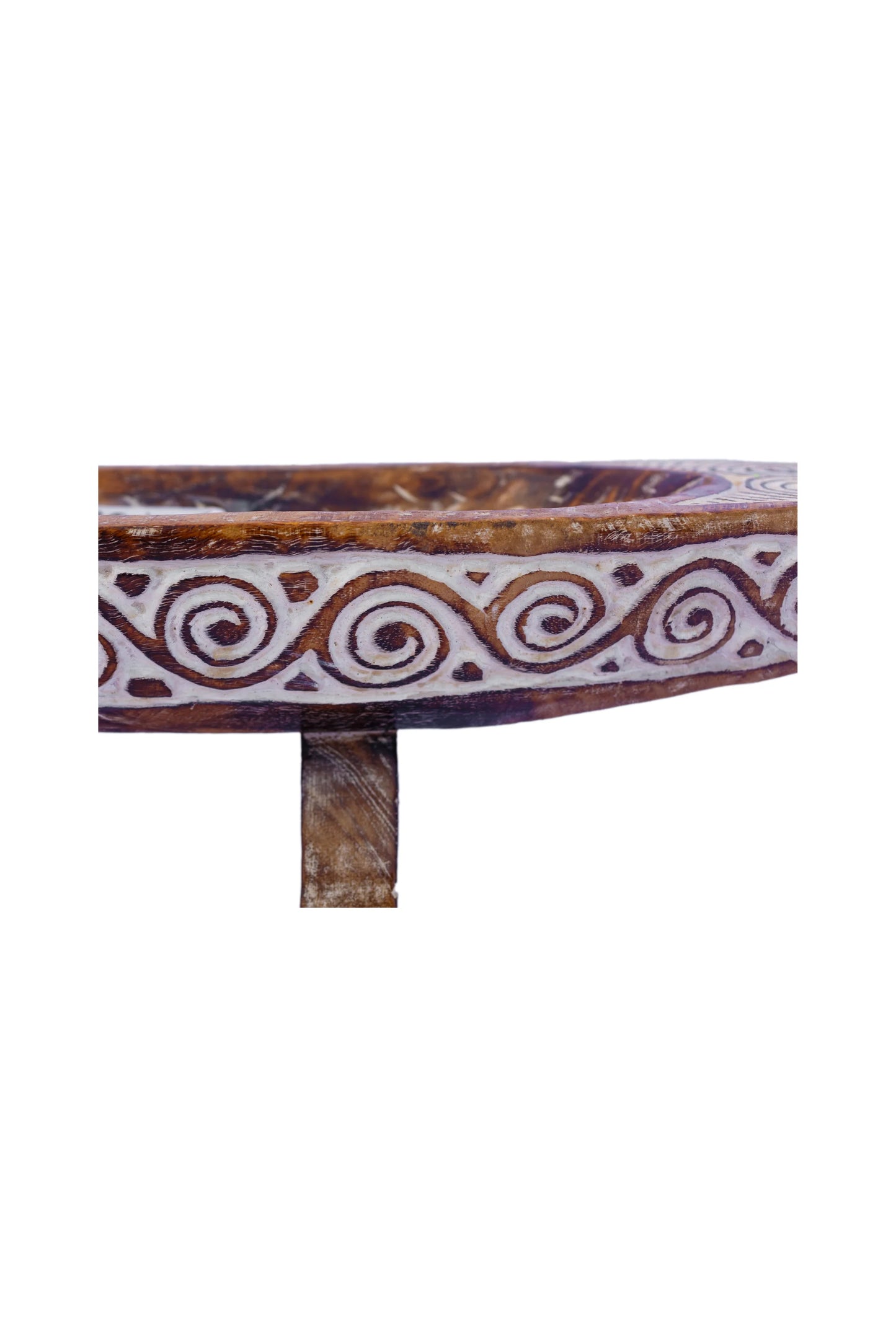 Tribal Hand Carved Wooden Boat - Large - Style 5