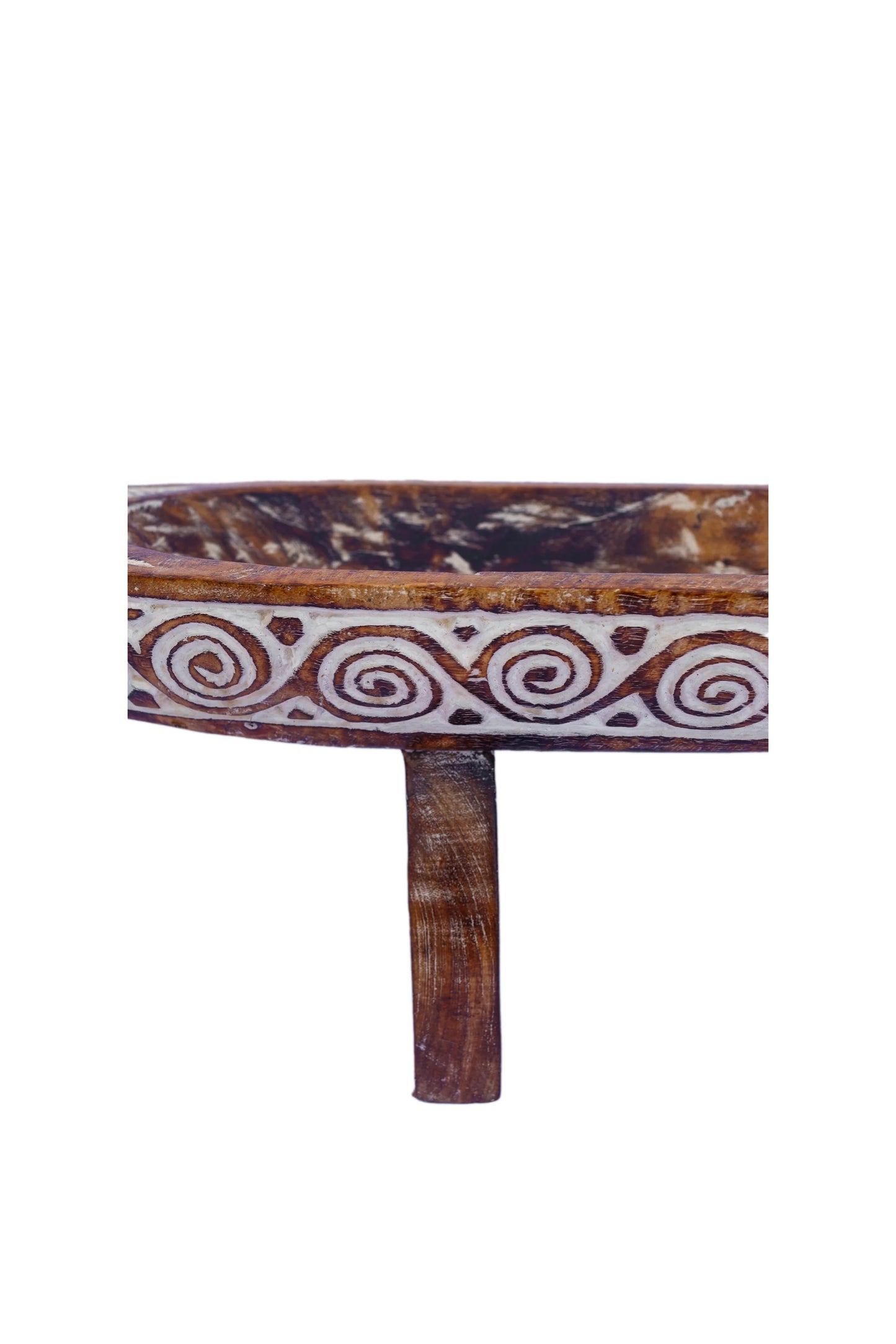 Tribal Hand Carved Wooden Boat - Large - Style 5