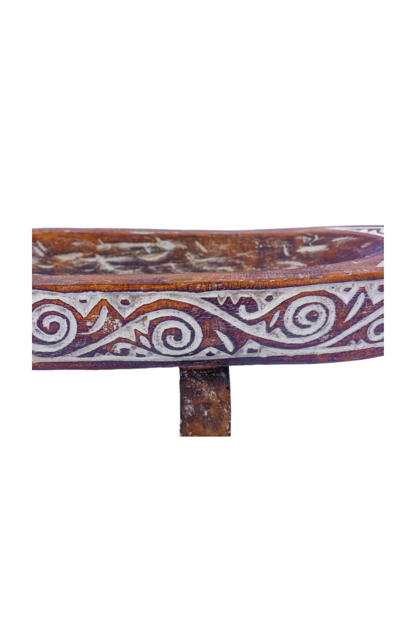 Tribal Hand Carved Wooden Boat - Large - Style 6