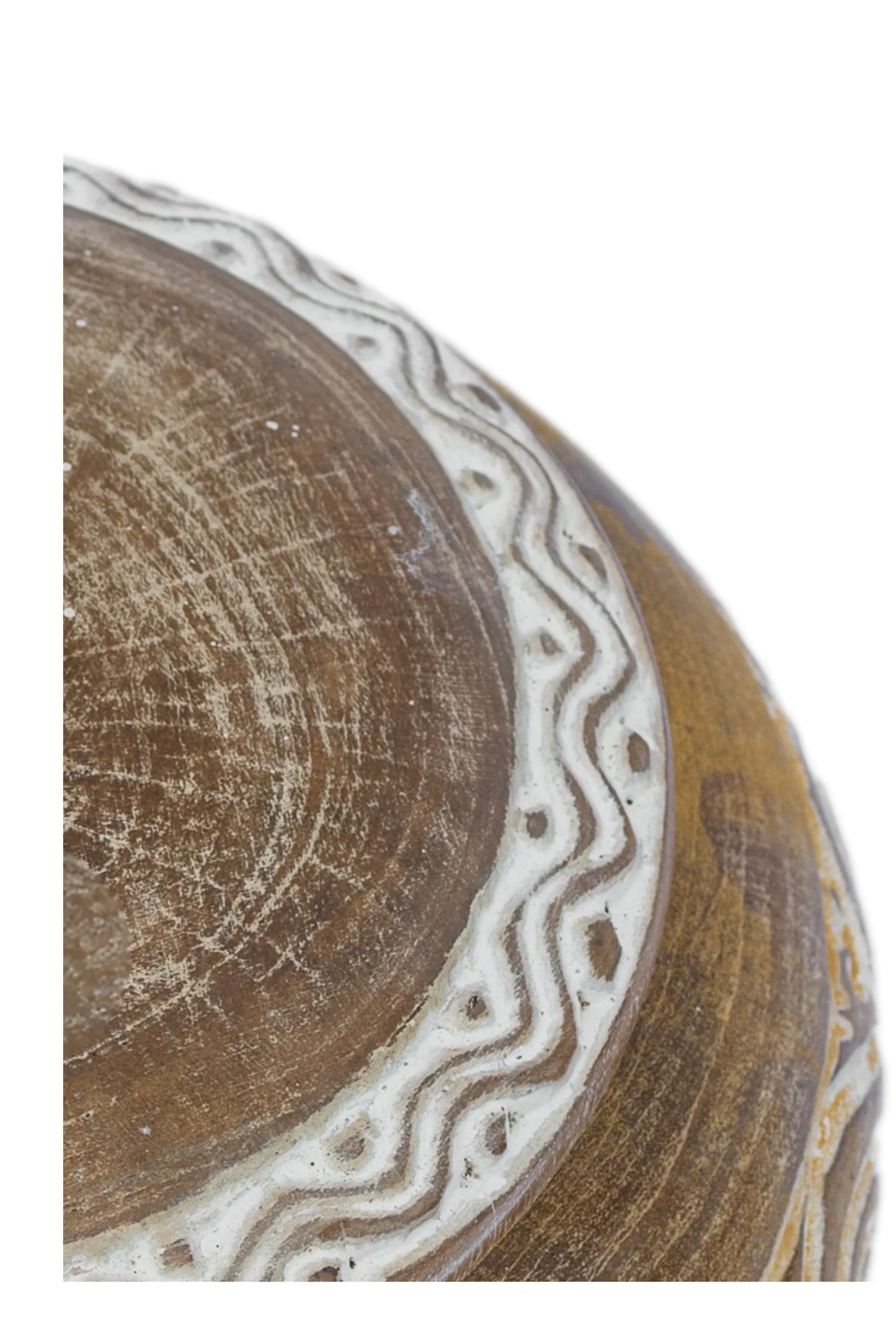 Tribal Hand Carved Timor Style Wooden Bowls With Lids - Style 7