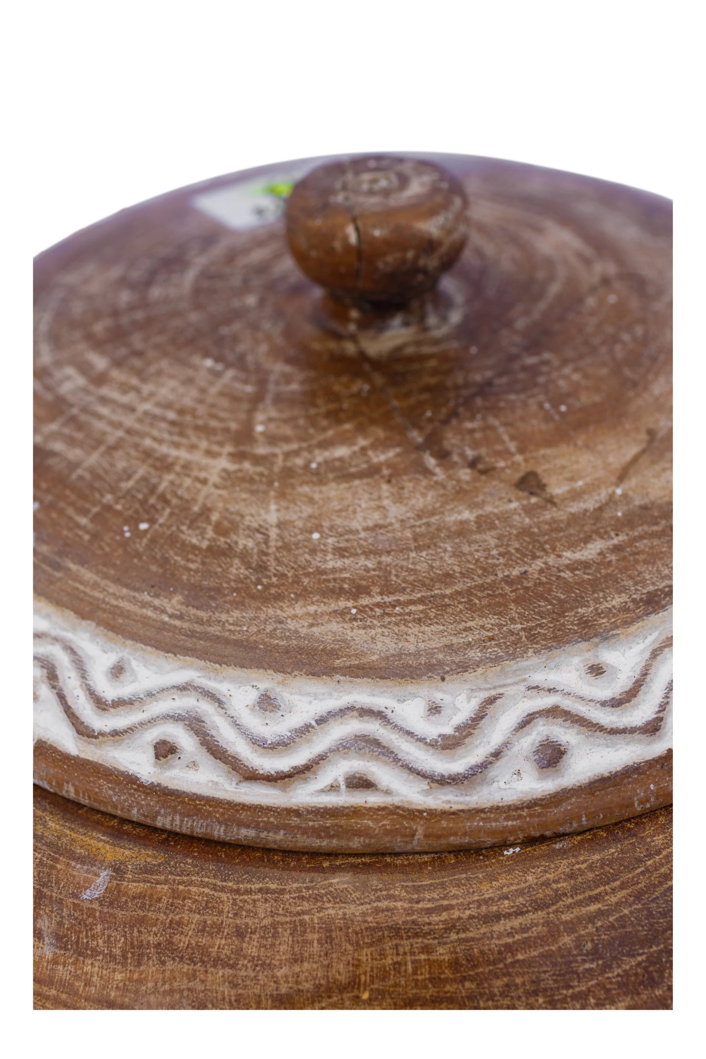 Tribal Hand Carved Timor Style Wooden Bowls With Lids - Style 7