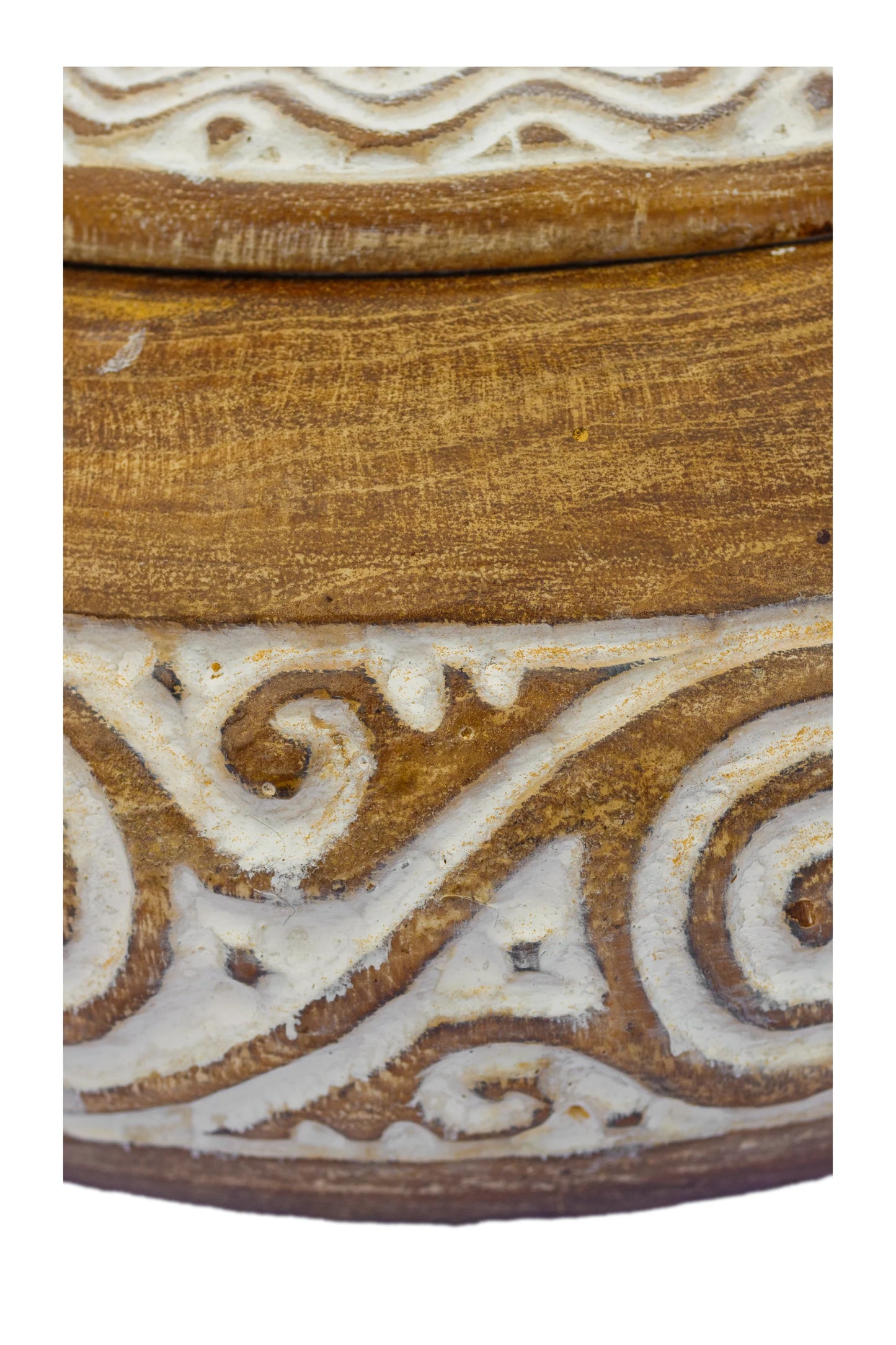 Tribal Hand Carved Timor Style Wooden Bowls With Lids - Style 7