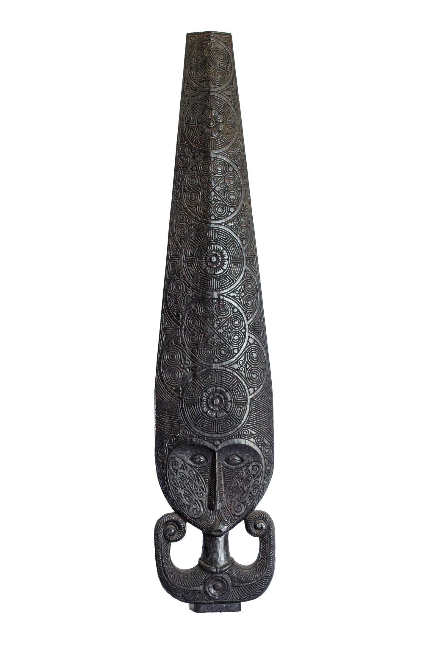 Intricate Carving Timor Warrior Mask - Extra Large