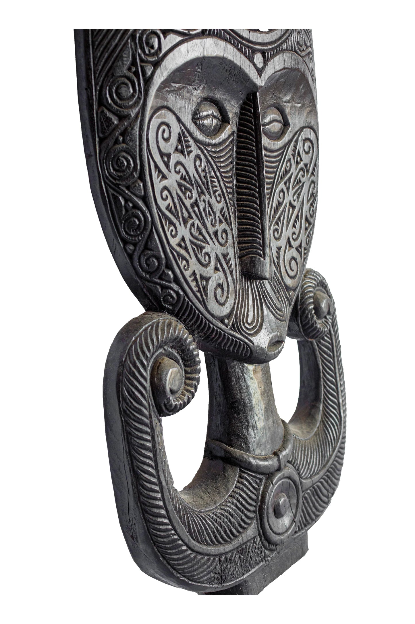 Intricate Carving Timor Warrior Mask - Extra Large