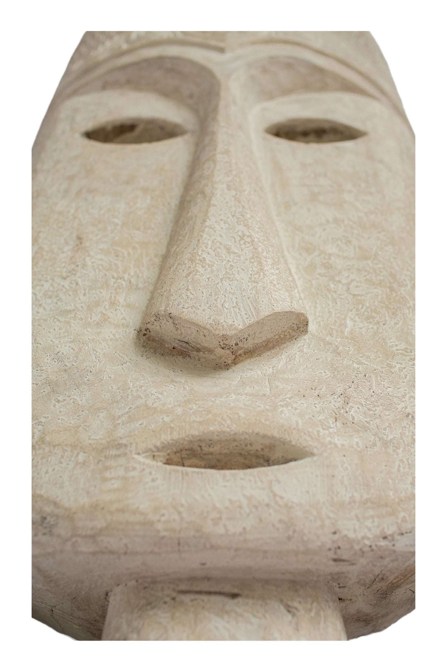Tribal Warrior Mask - White - Large - Style 01