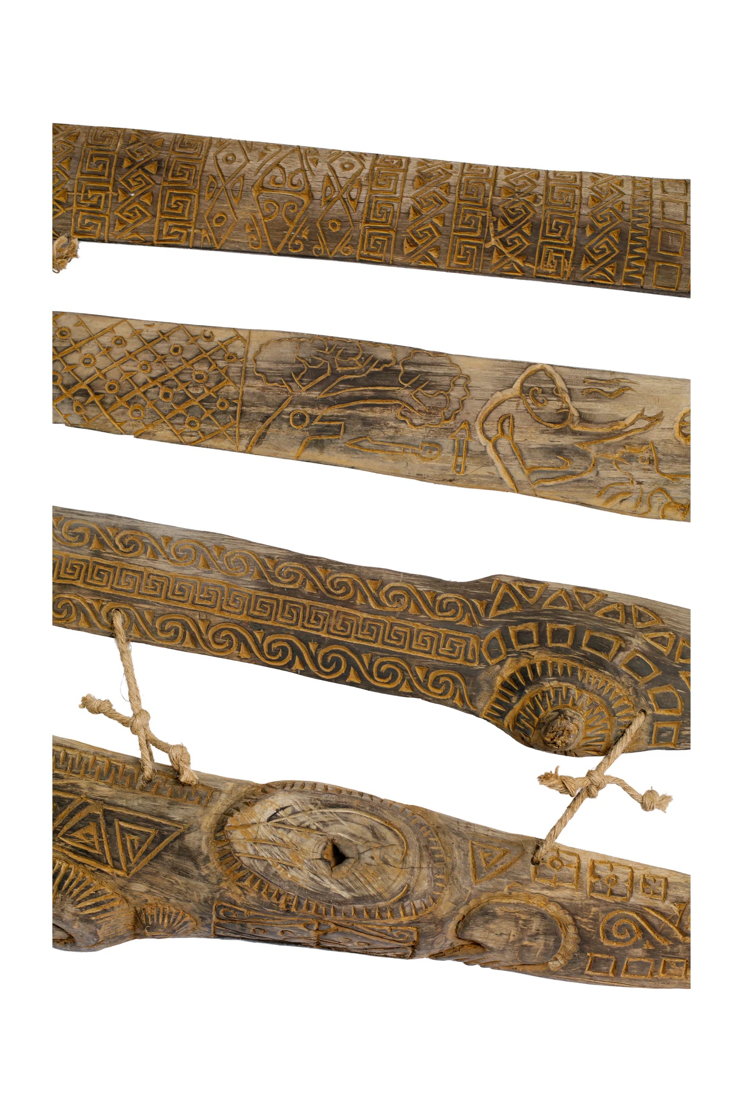 Tribal Madurese Carved Panel Set – Style 09