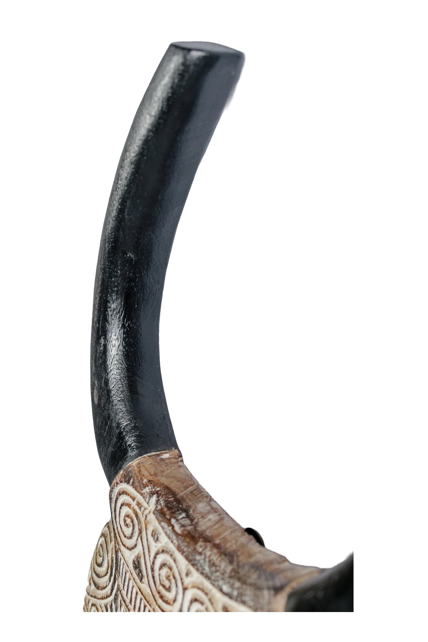 Timor Style Hand Carved Wooden Bull Head