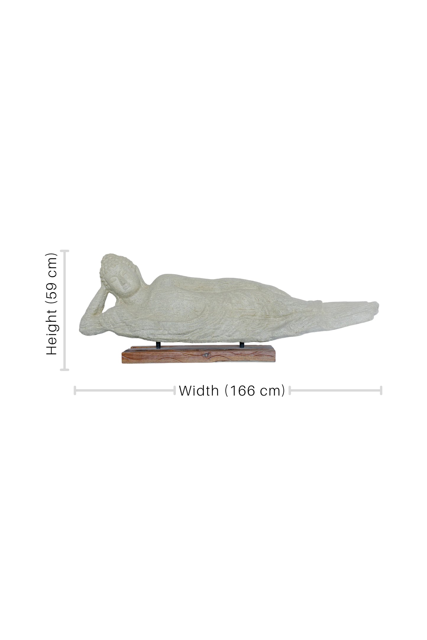 Resting Buddha on Wooden Stand