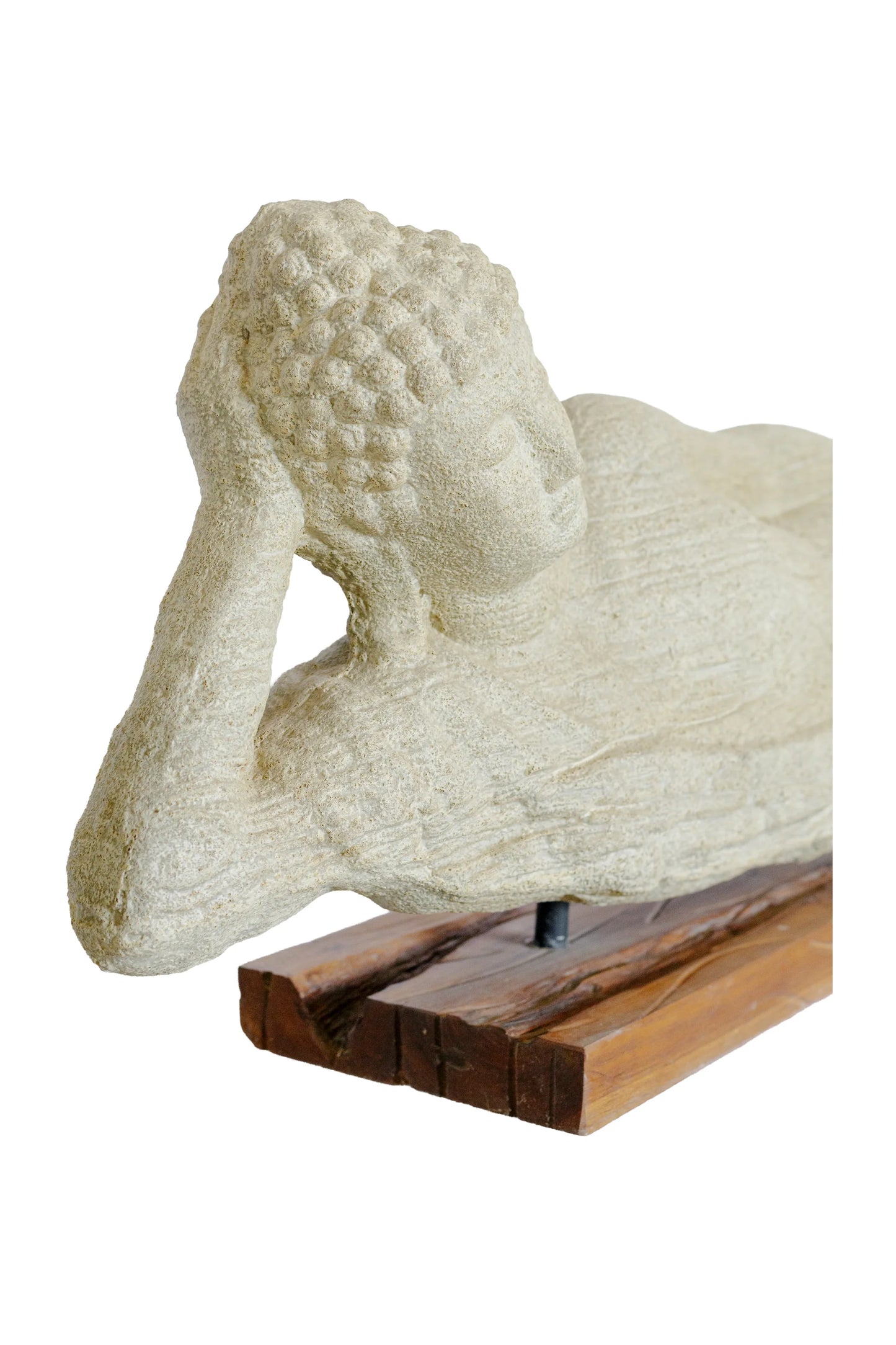 Resting Buddha on Wooden Stand