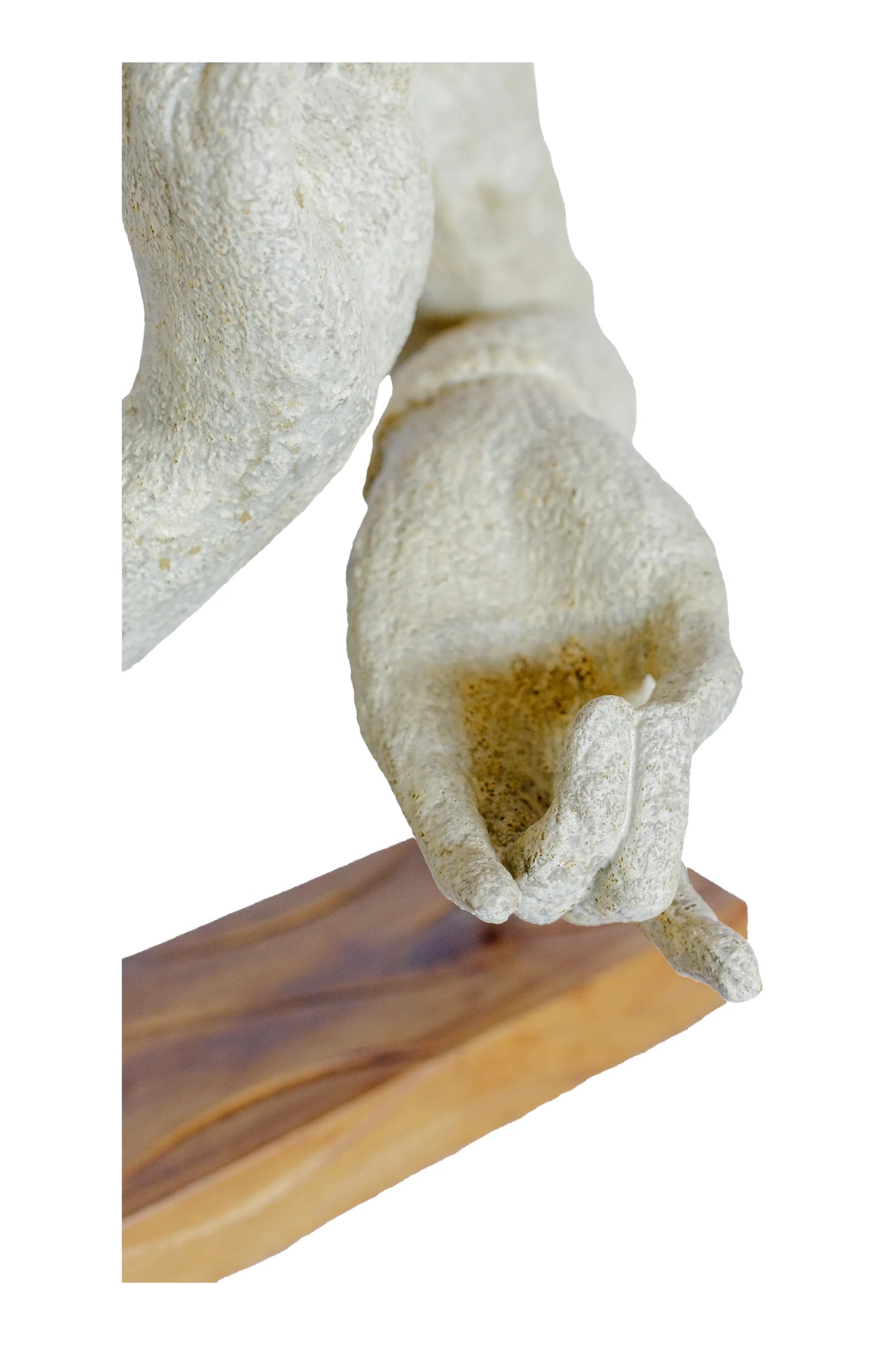 Meditating Buddha Hands on Wood