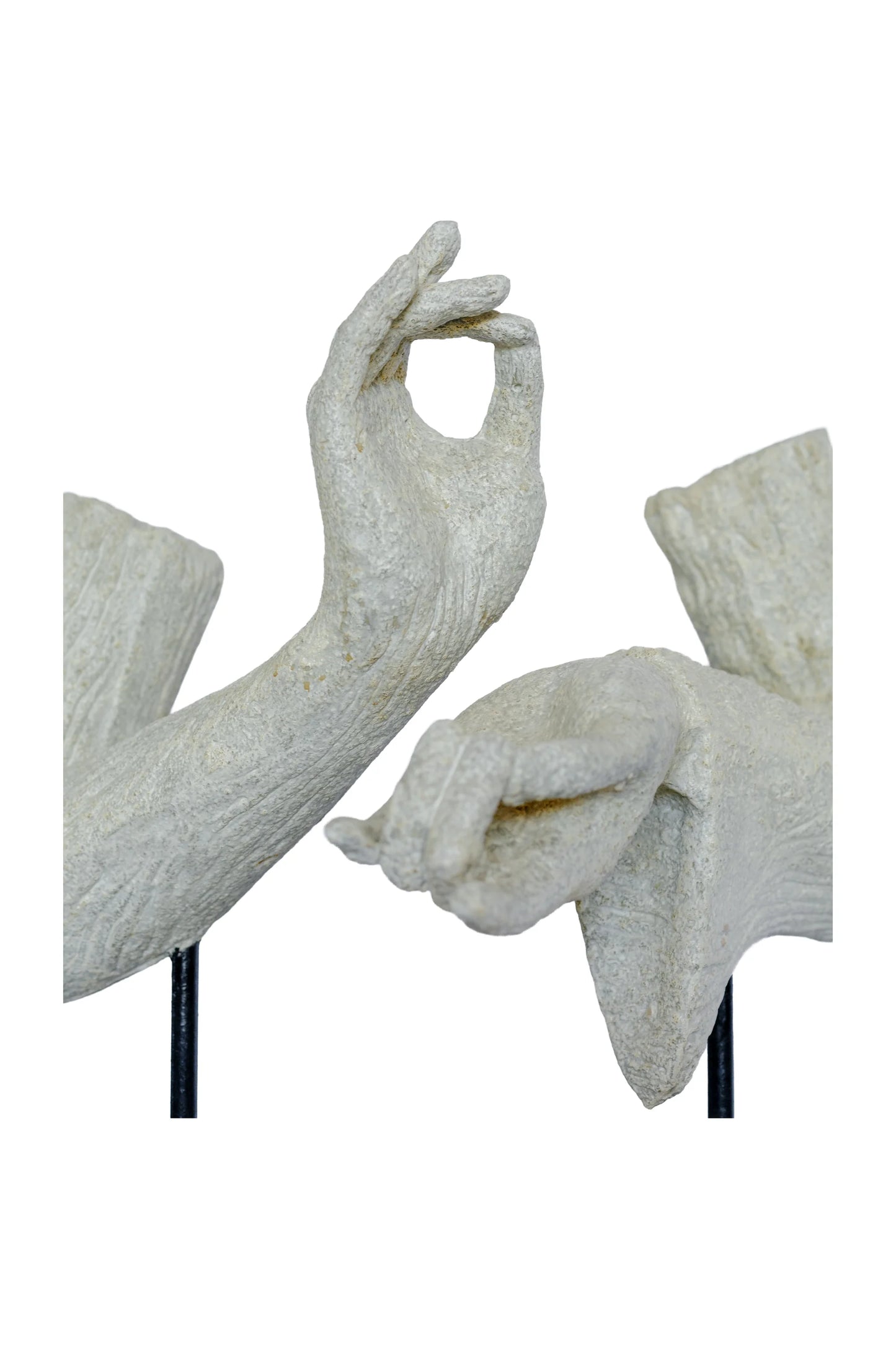 Meditating Buddha Hands on Wood