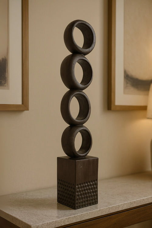 Rings of Positivity Timor Traditional Art Totem - Medium