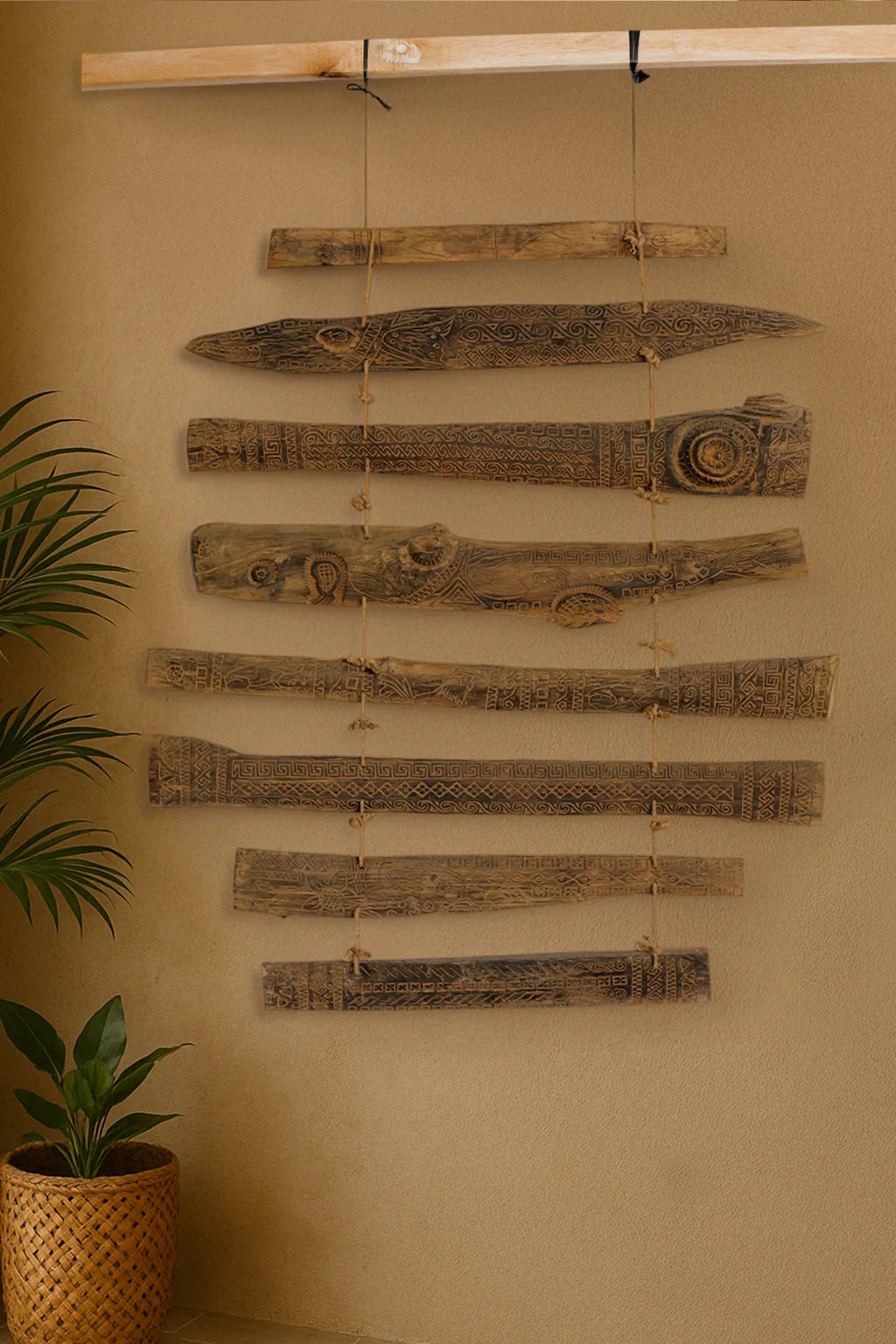 Tribal Madurese Carved Panel Set – Style 07