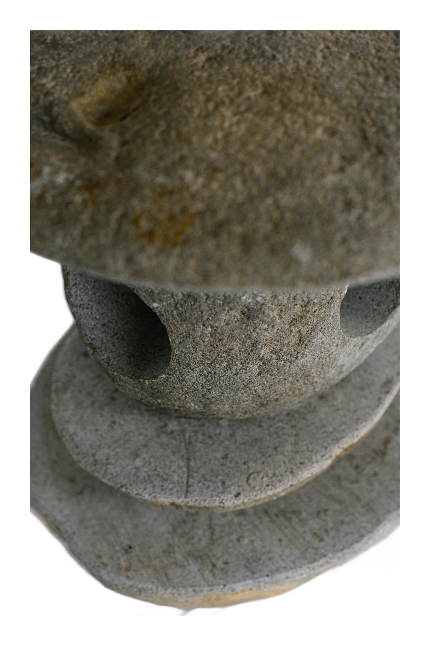 Hand Sculpted Natural Stone Pathway Lamp - Style 1