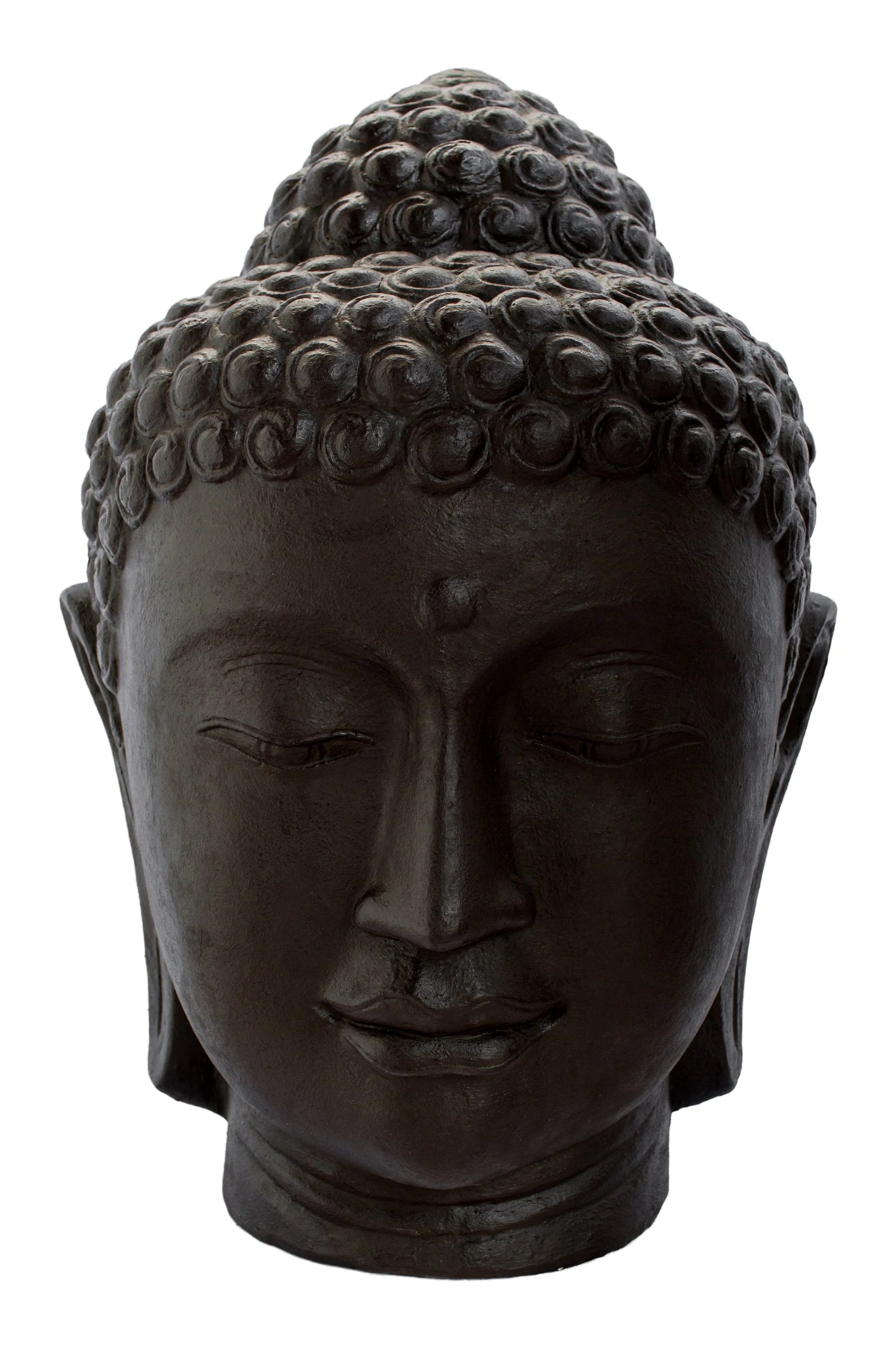 Buddha Head Statue - Black Antique - Style 02