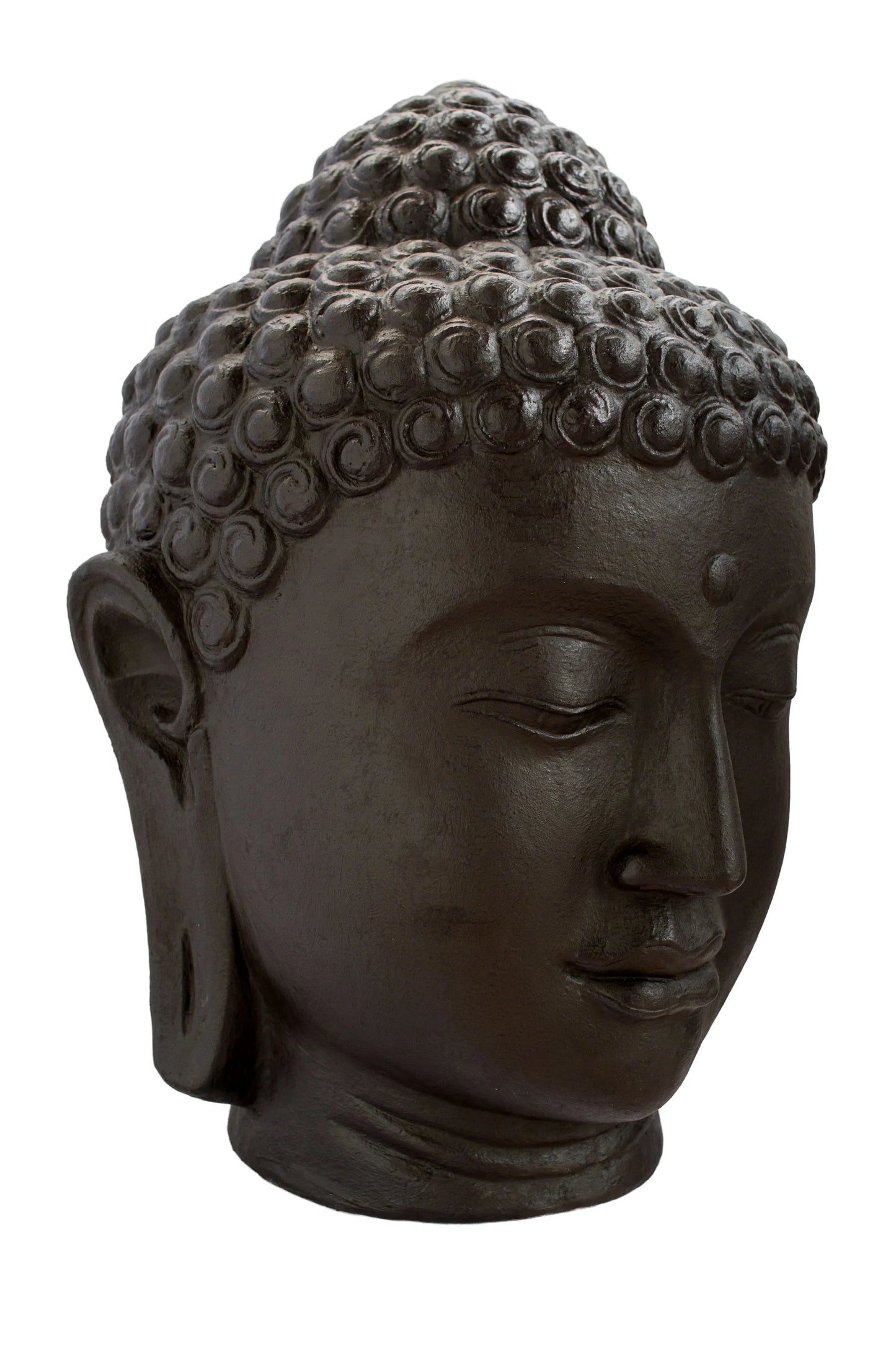Buddha Head Statue - Black Antique - Style 02