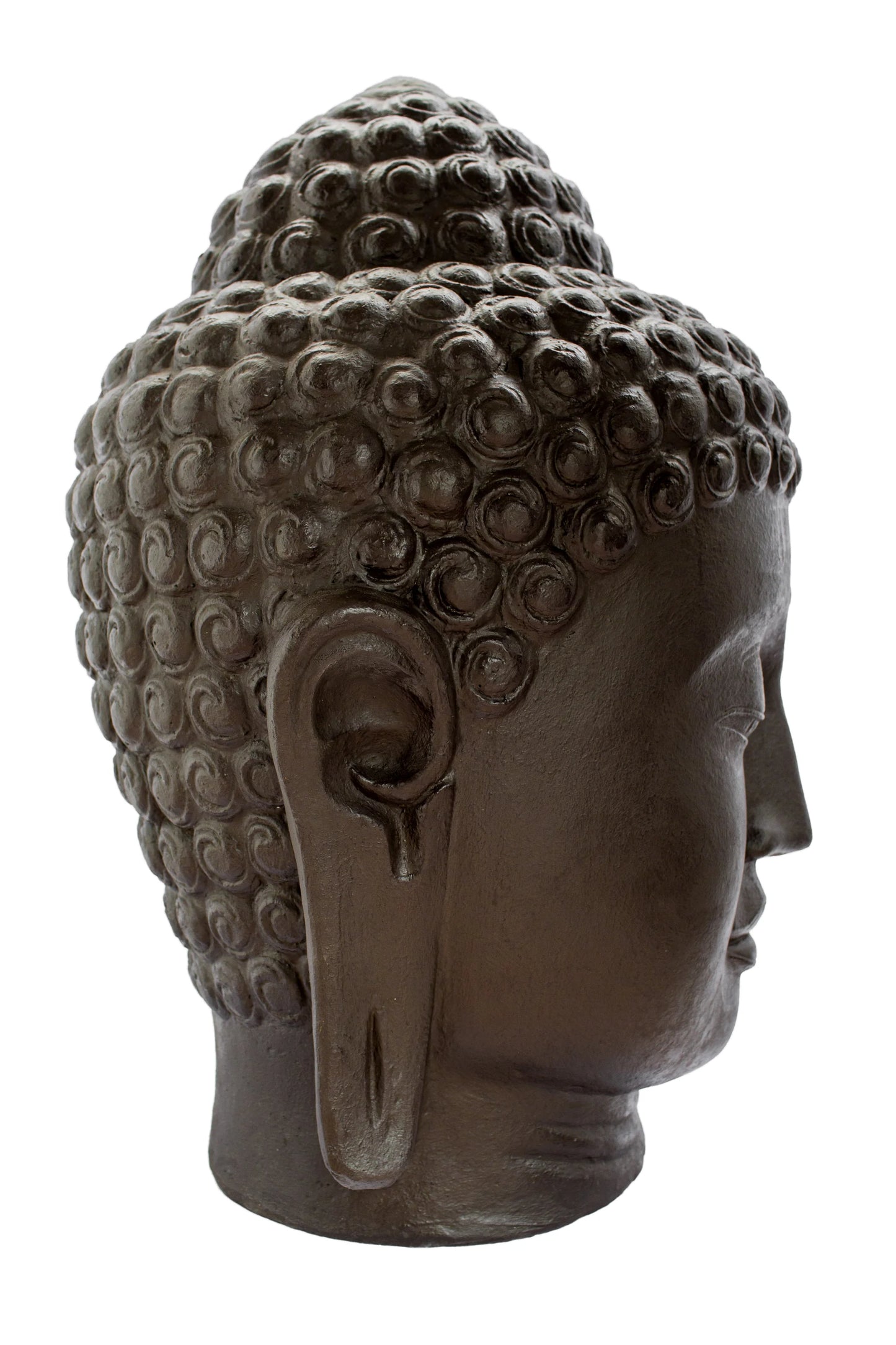 Buddha Head Statue - Black Antique - Style 02