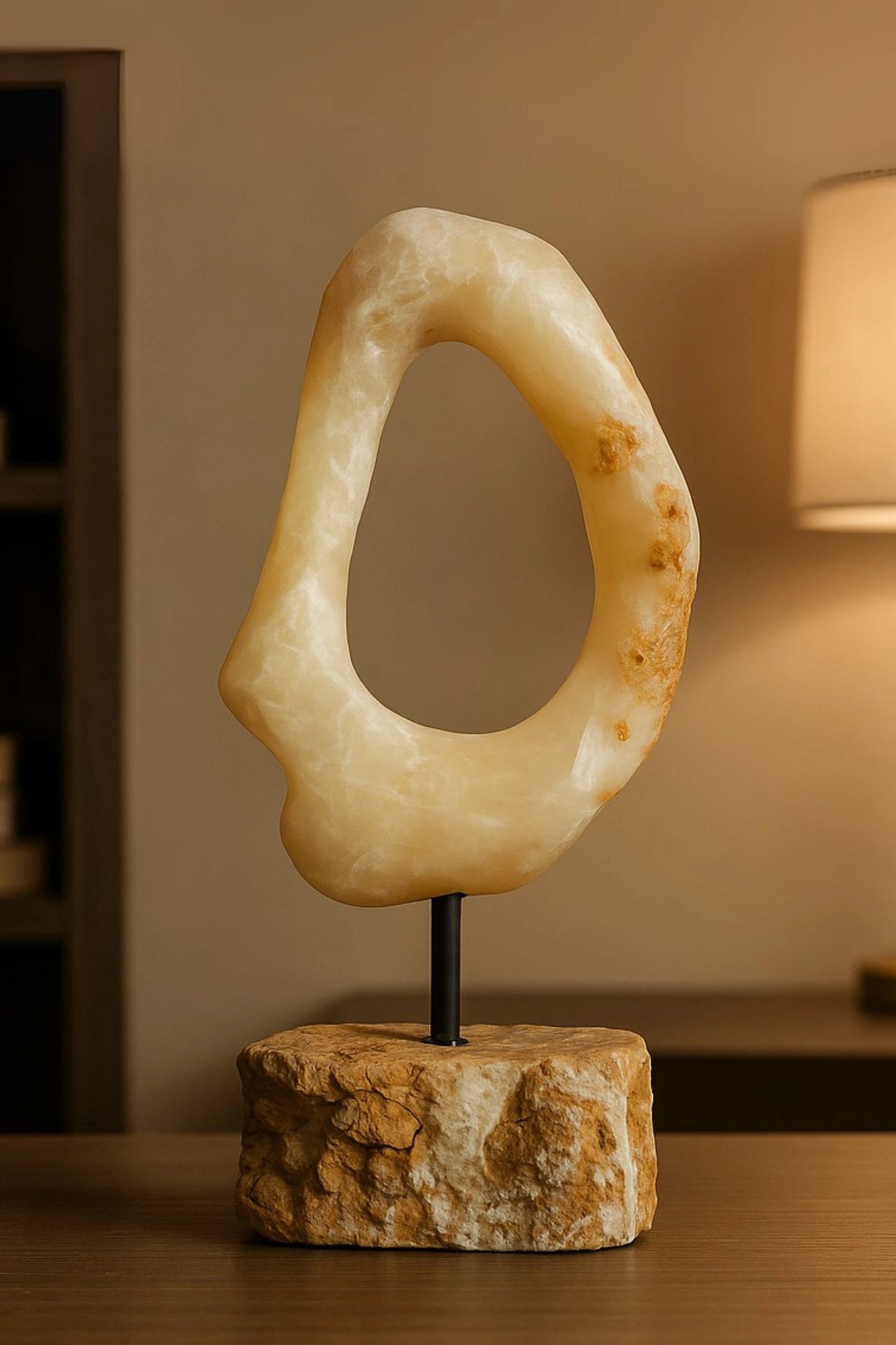 Onyx Protective Ring - Natural Stone - Medium