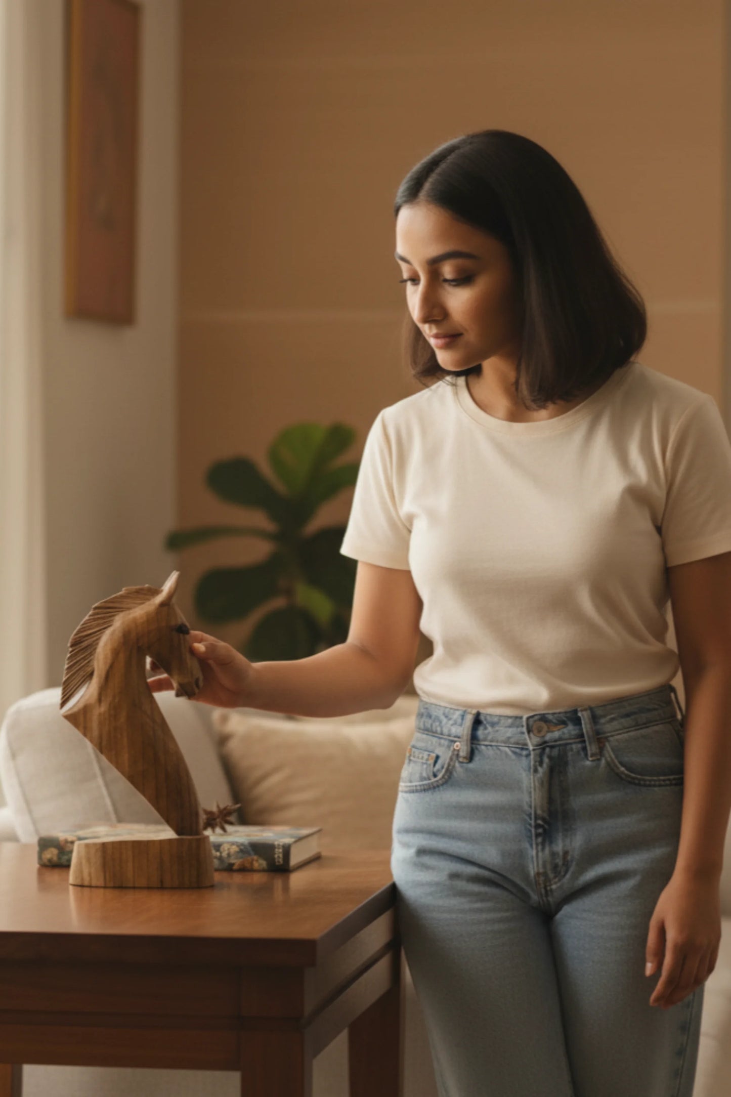 Graceful Gallopper Handcarved Wooden Horse Bust
