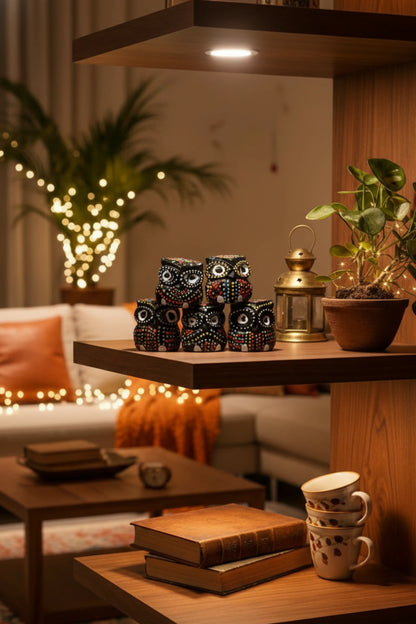 Twilight Twirl Owl décor (Set of 5)