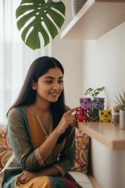 Colorful Cuddles Owl Décor (Set of 5)