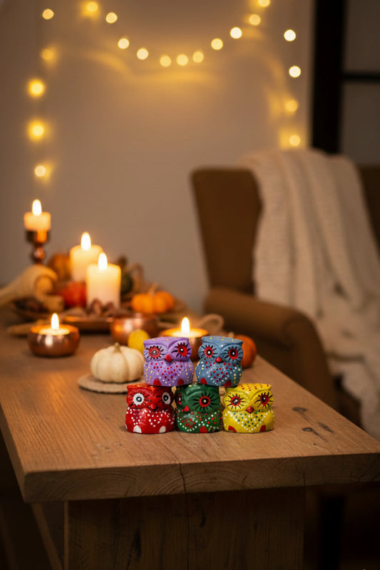 Colorful Cuddles Owl Décor (Set of 5)