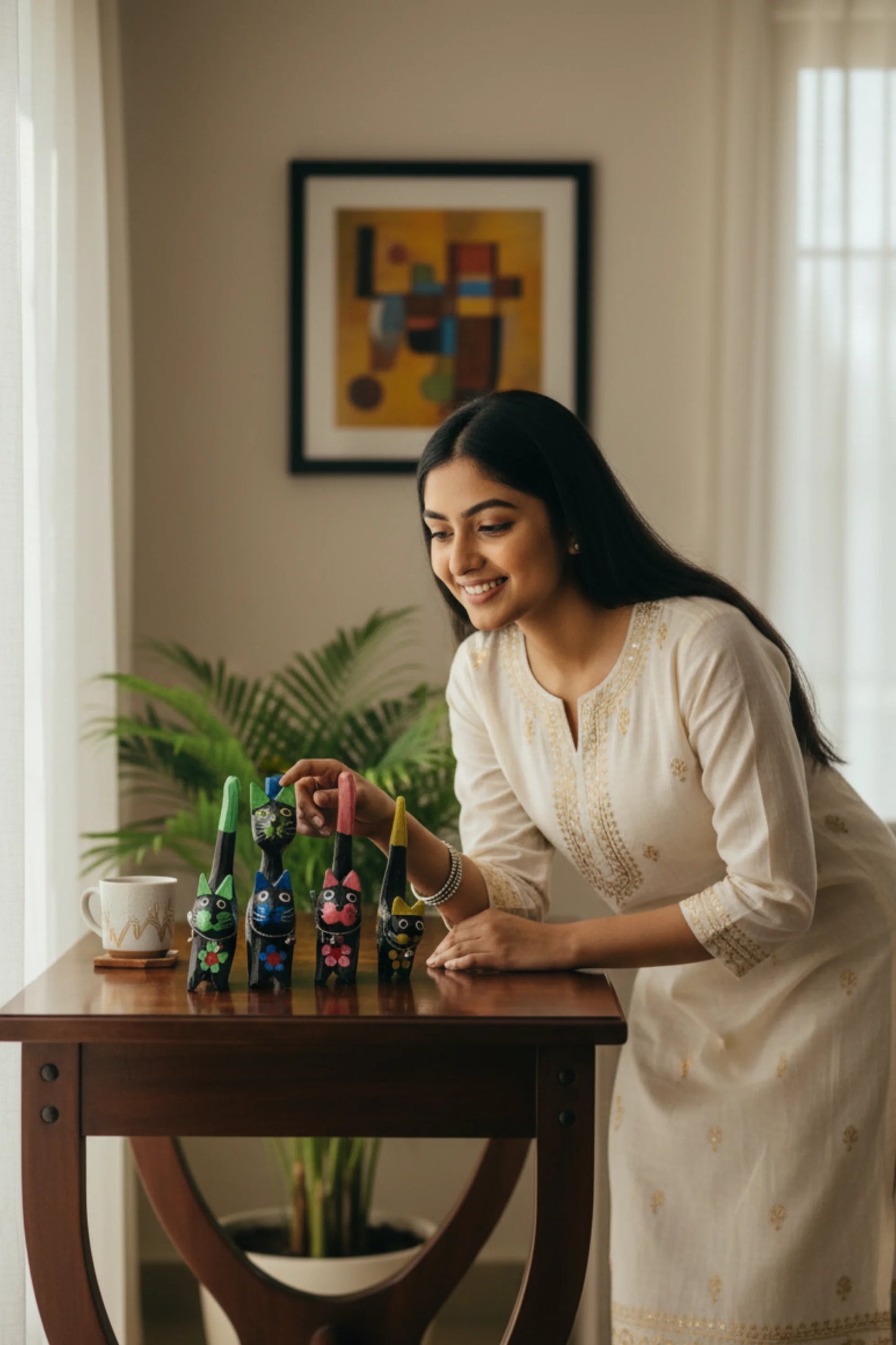 Paw-sitive vibes cat family (Set of 4)