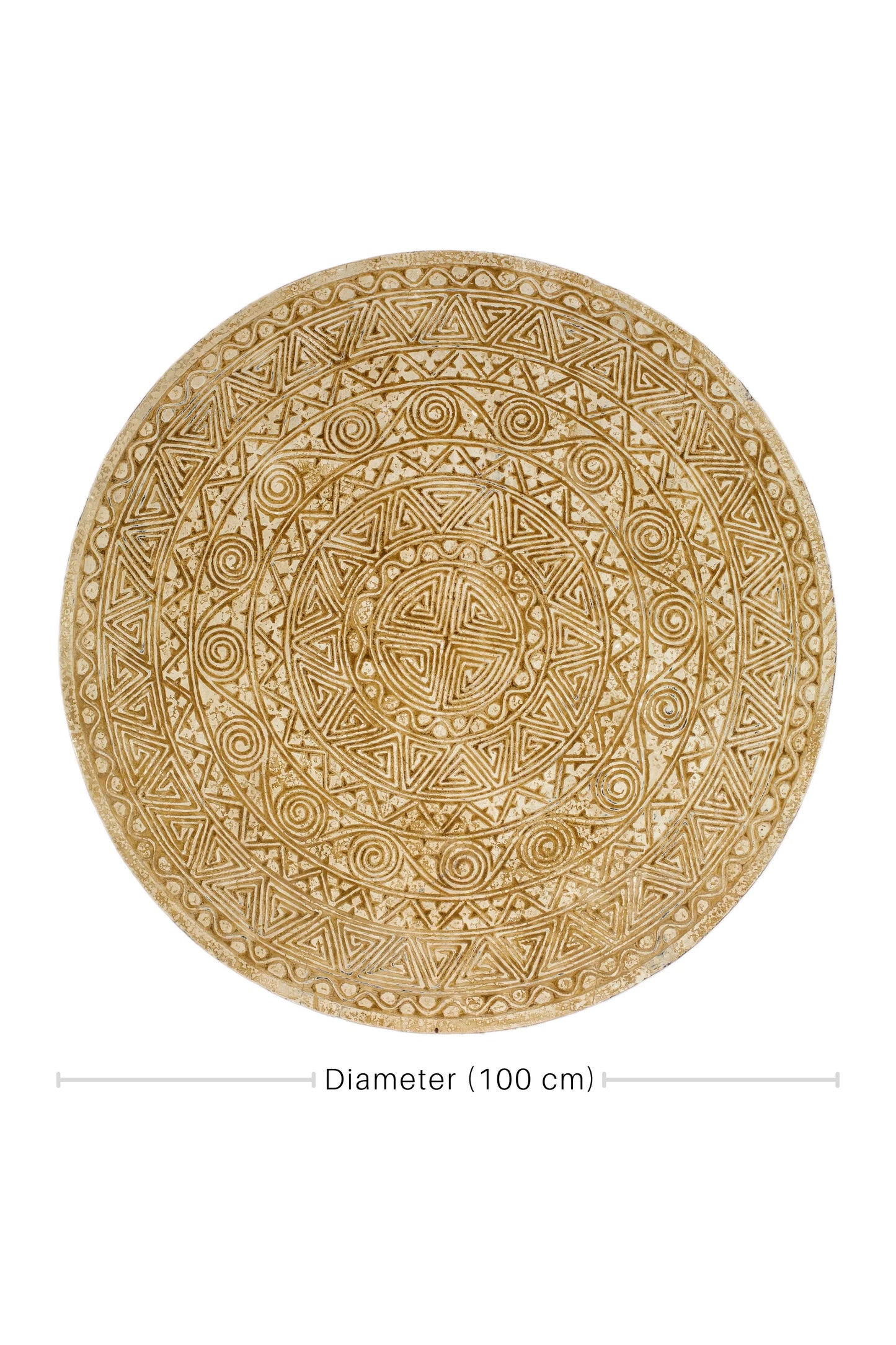 Timor Tribal Hand Carved Decorative Wall Panel - Round - Style 2