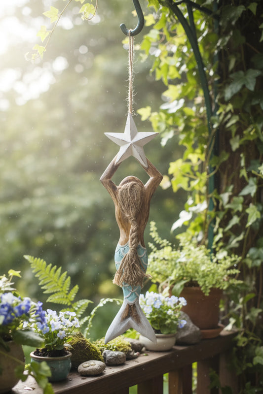 Mermaid's Star Charm Hanging Décor Aqua Blue