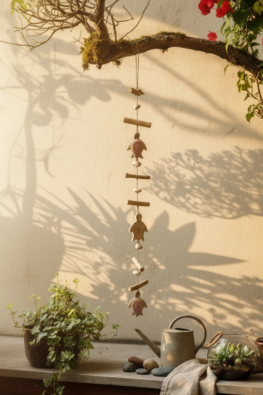 Turtle tails hanging décor Baby Pink