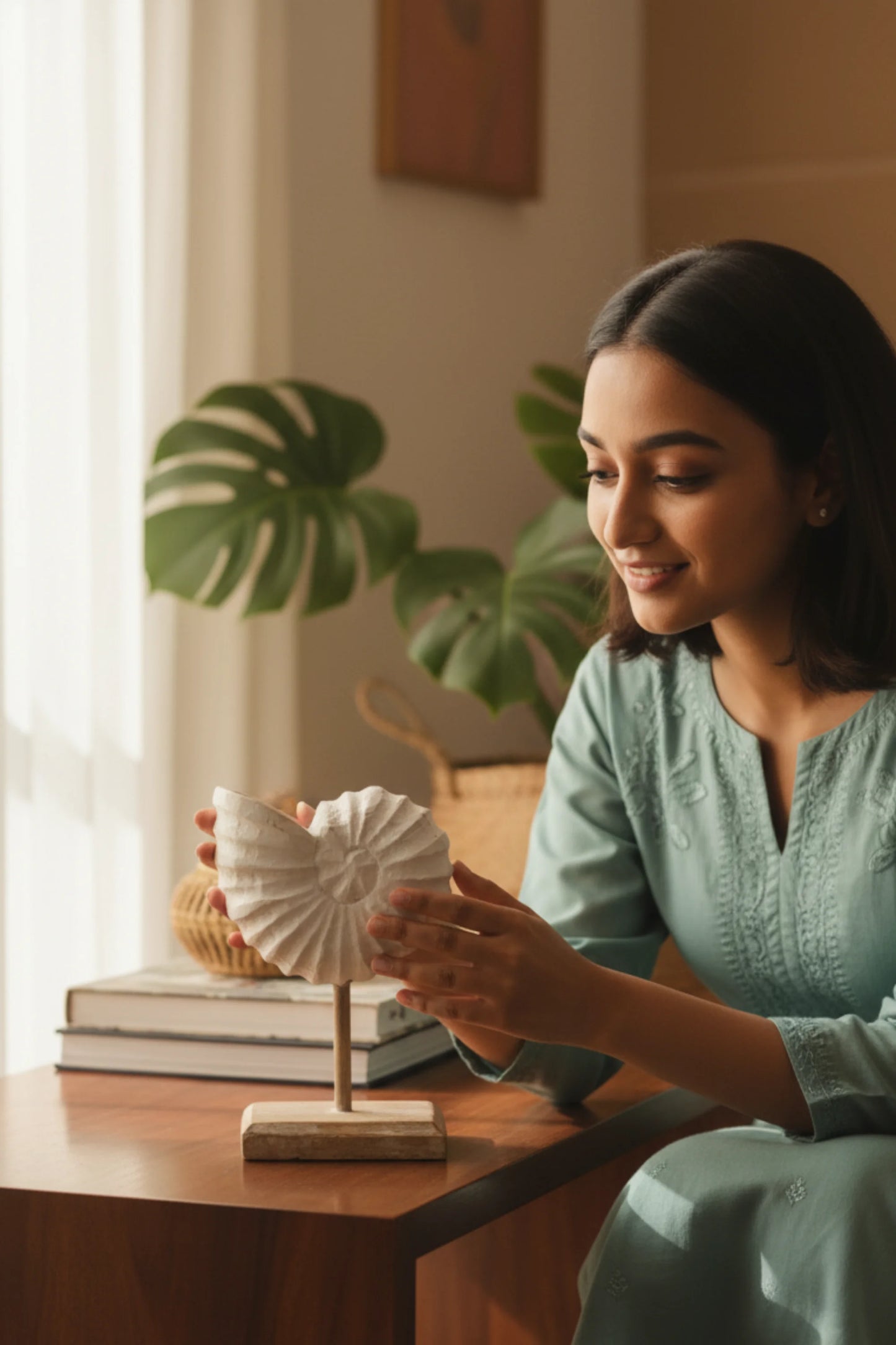 Rustic Shell Reflections Antique White