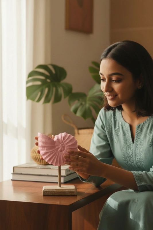 Rustic Shell Reflections Baby Pink