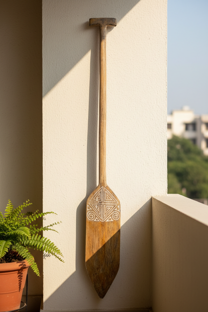 Timor Tribal Handcarved Wooden Oar - Style 8