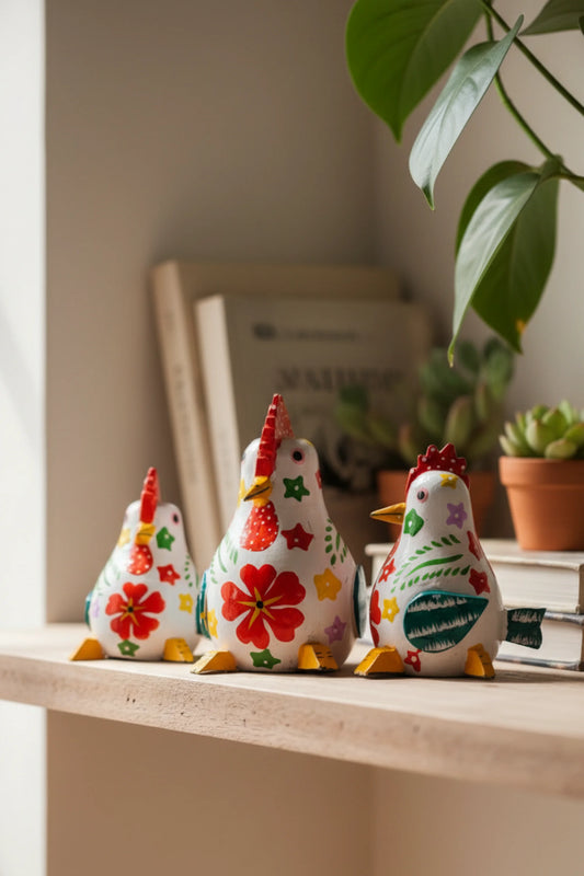 Cock a doodle trio - White (set)