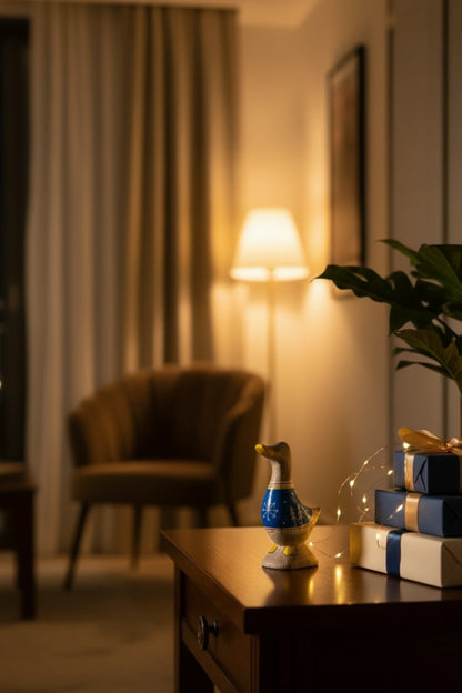 Whimsy Ducky - Blue/White