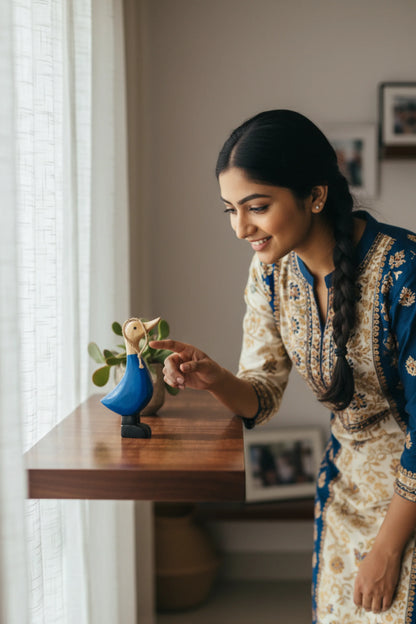 Whimsy Ducky - Natural Blue