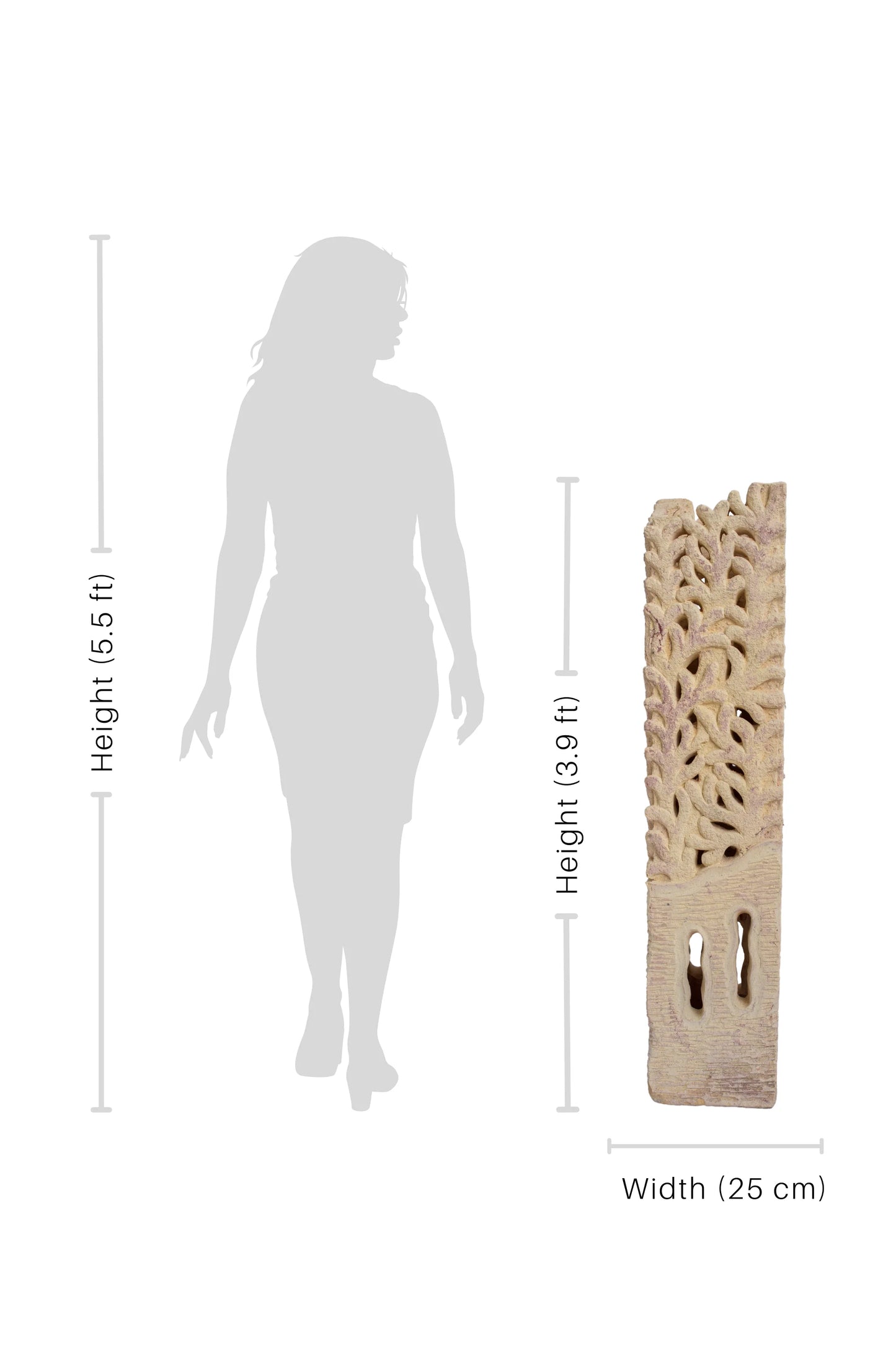 Hand Carved Garden Column - Small