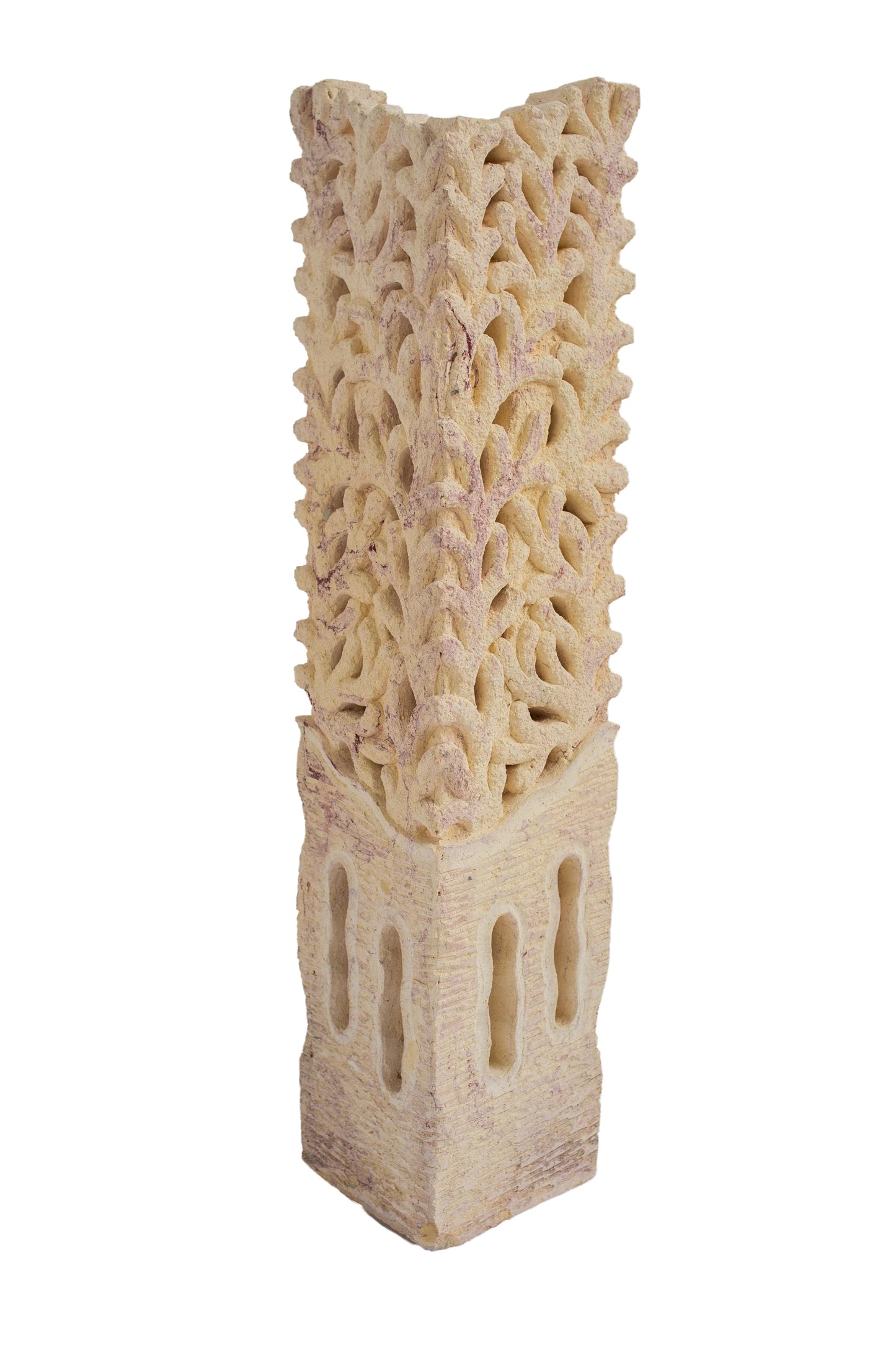 Hand Carved Garden Column - Small